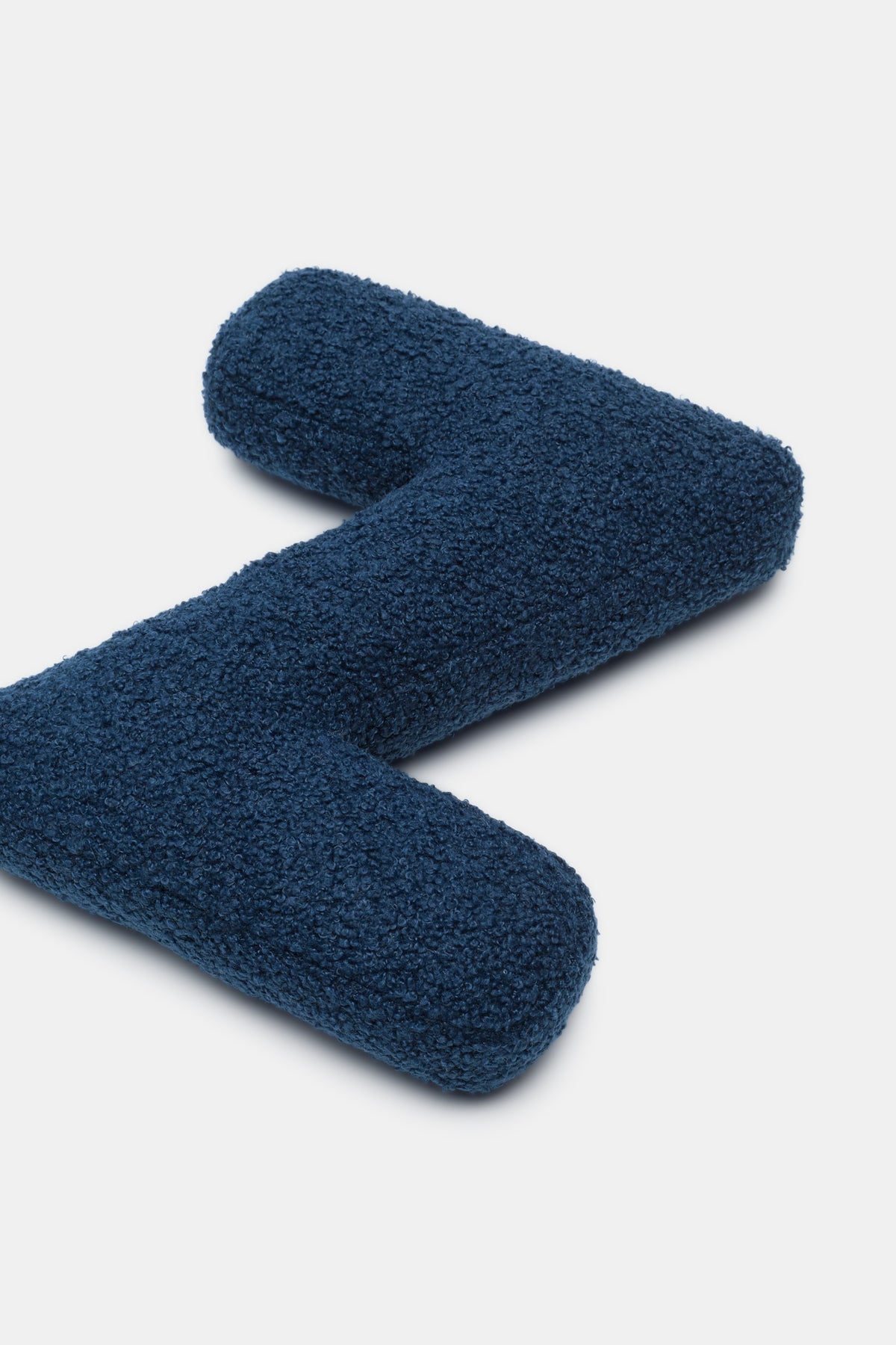 Blue Boucle Initial Cushion