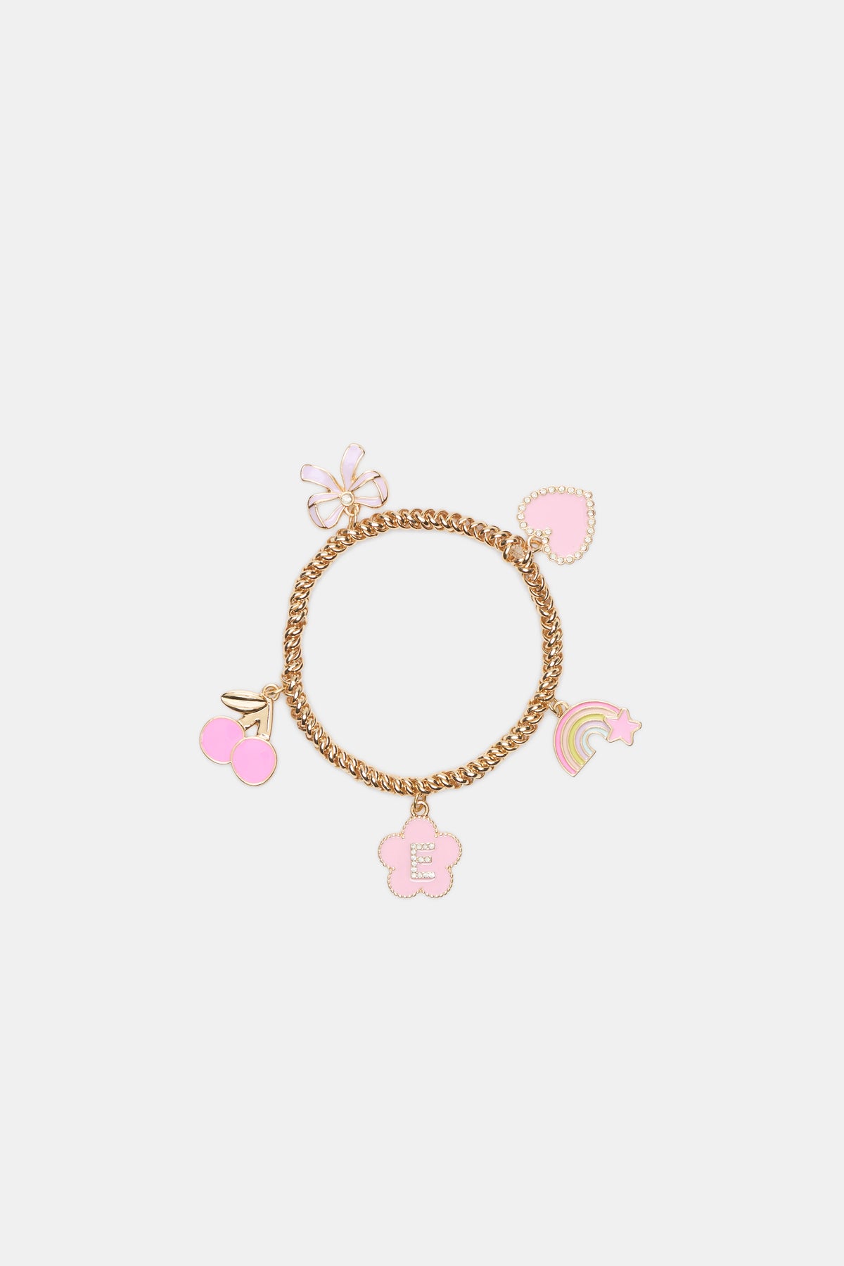 Initial Stretch Charm Bracelet