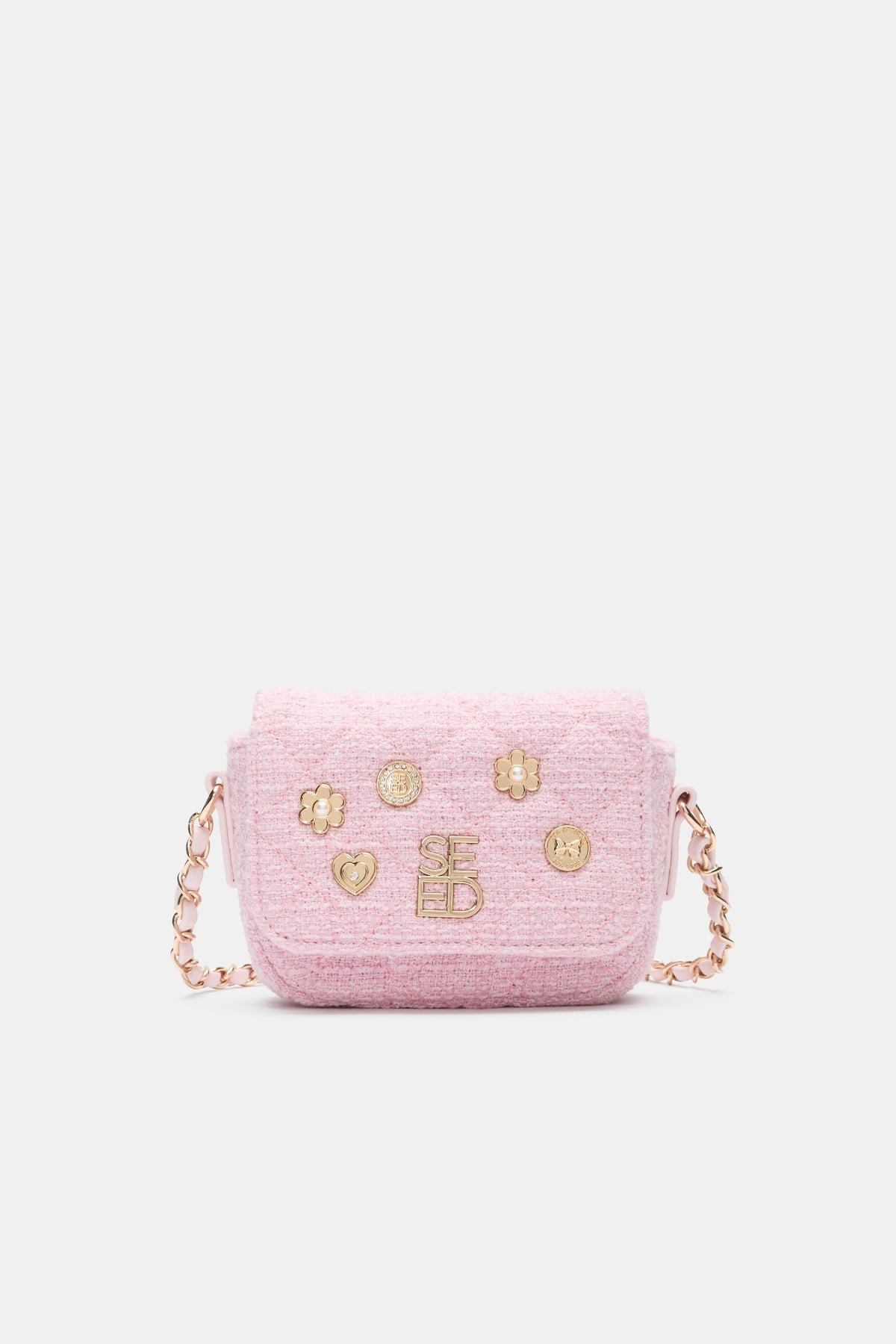 Tweed Coin Charm Bag