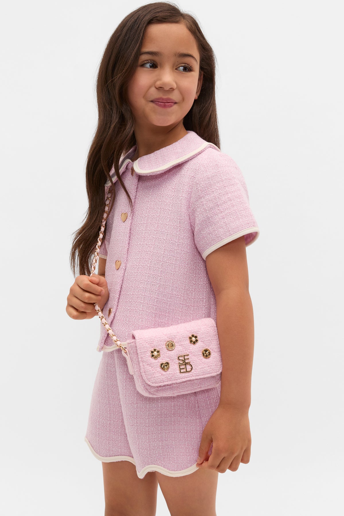 Tweed Coin Charm Bag