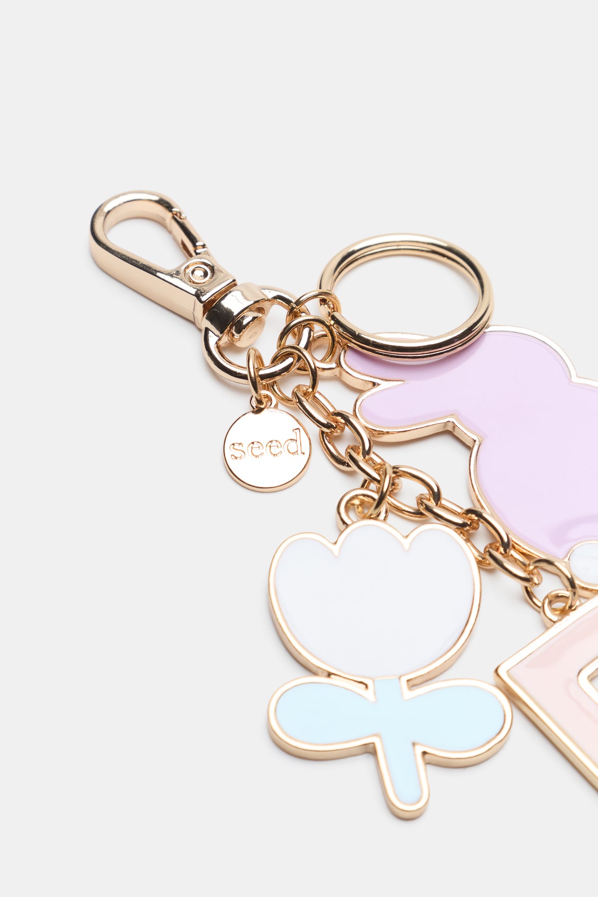 Bunny Initial Keyring