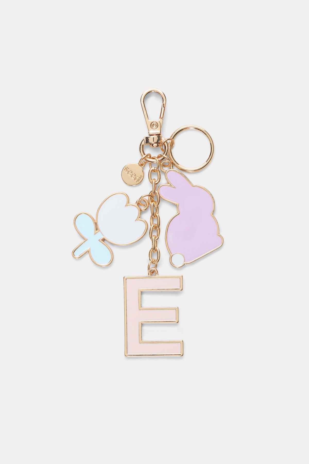 Bunny Initial Keyring