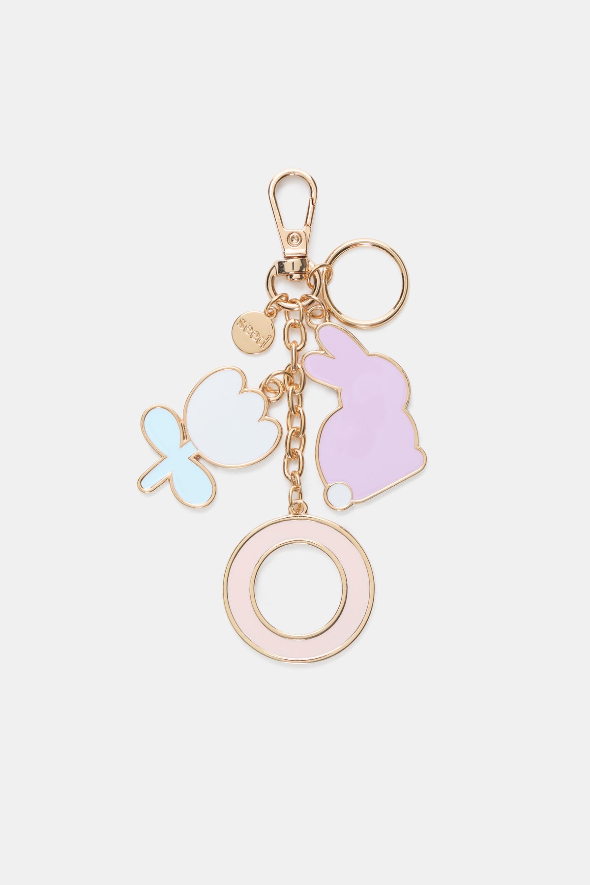 Bunny Initial Keyring