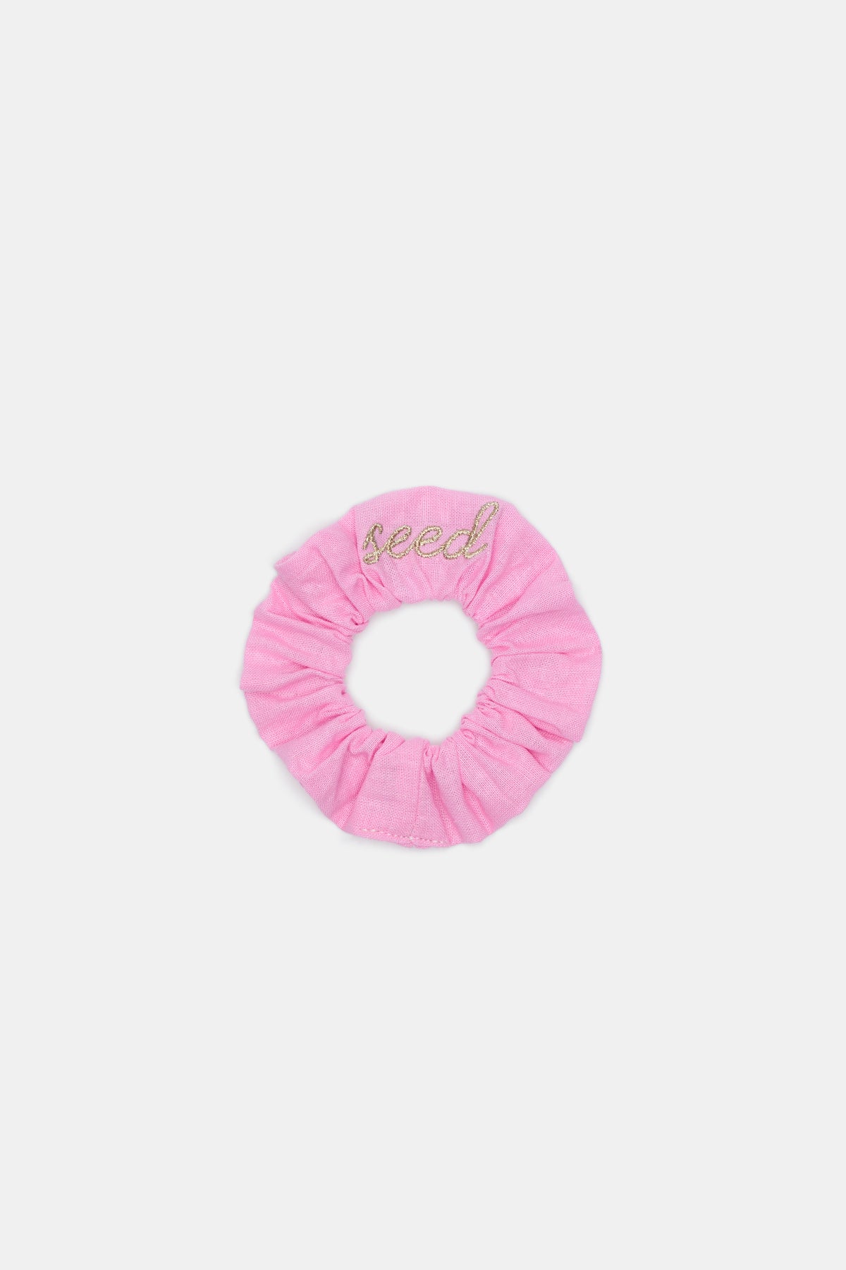 Seed Embroidered Scrunchie