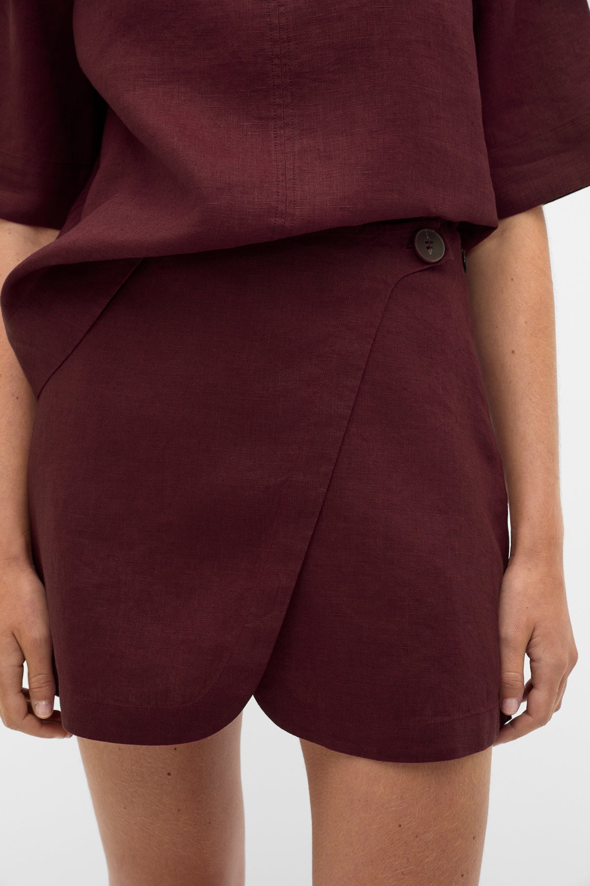 Linen Wrap Skort