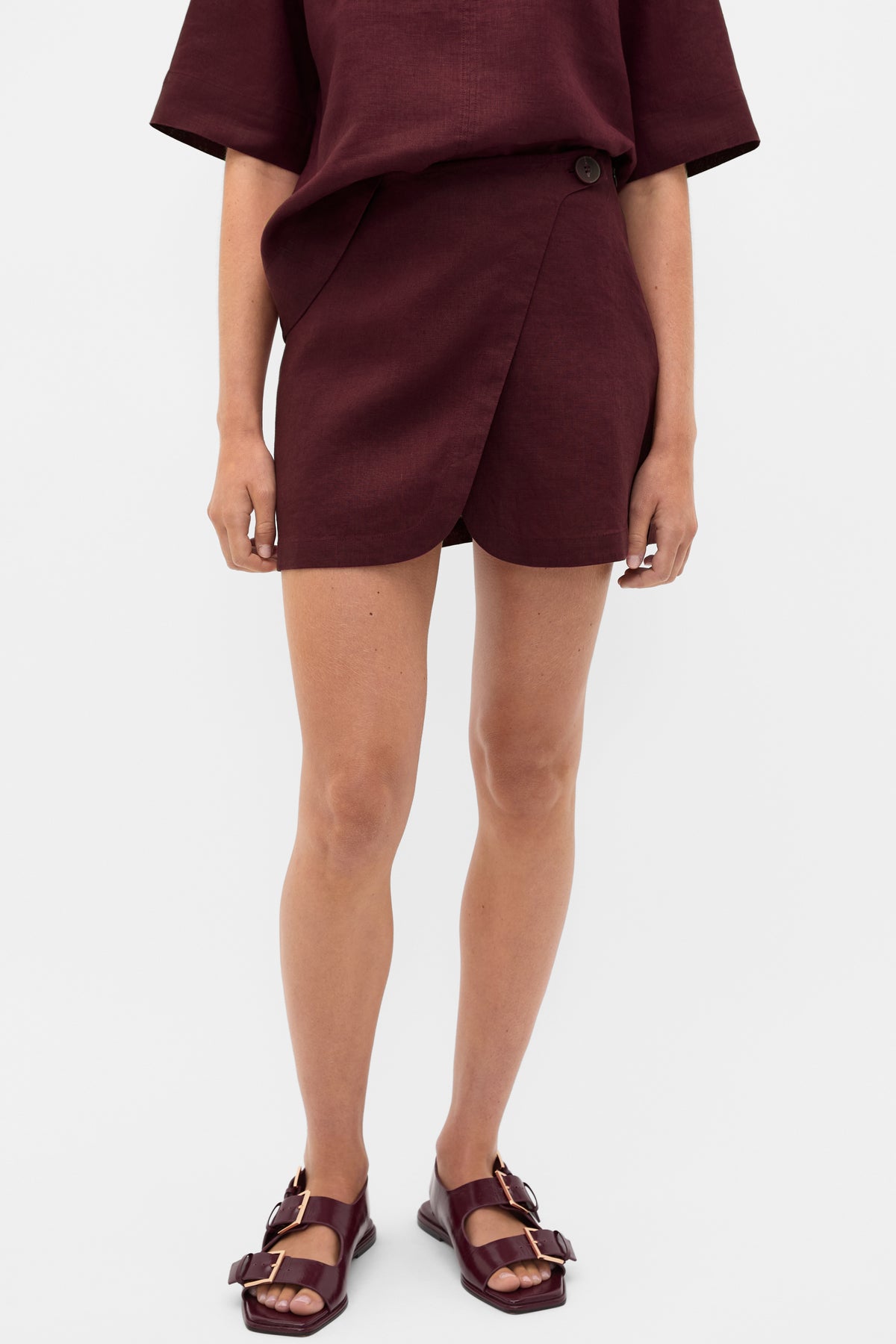 Linen Wrap Skort