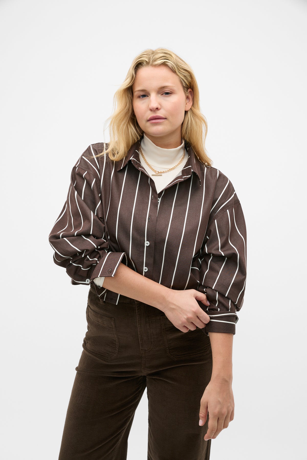 Stripe Cotton Oversized Shirt