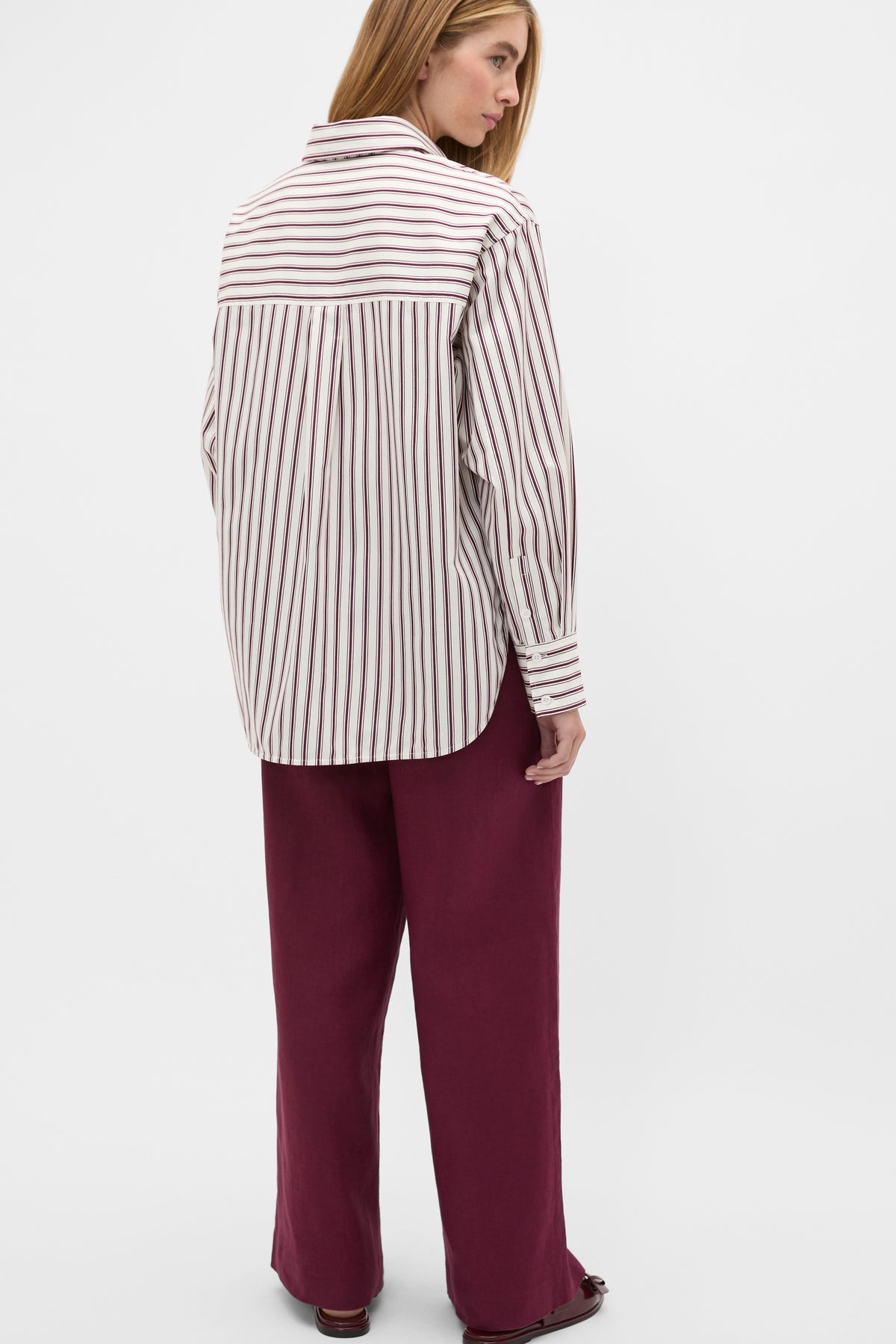 Stripe Cotton Oversized Shirt