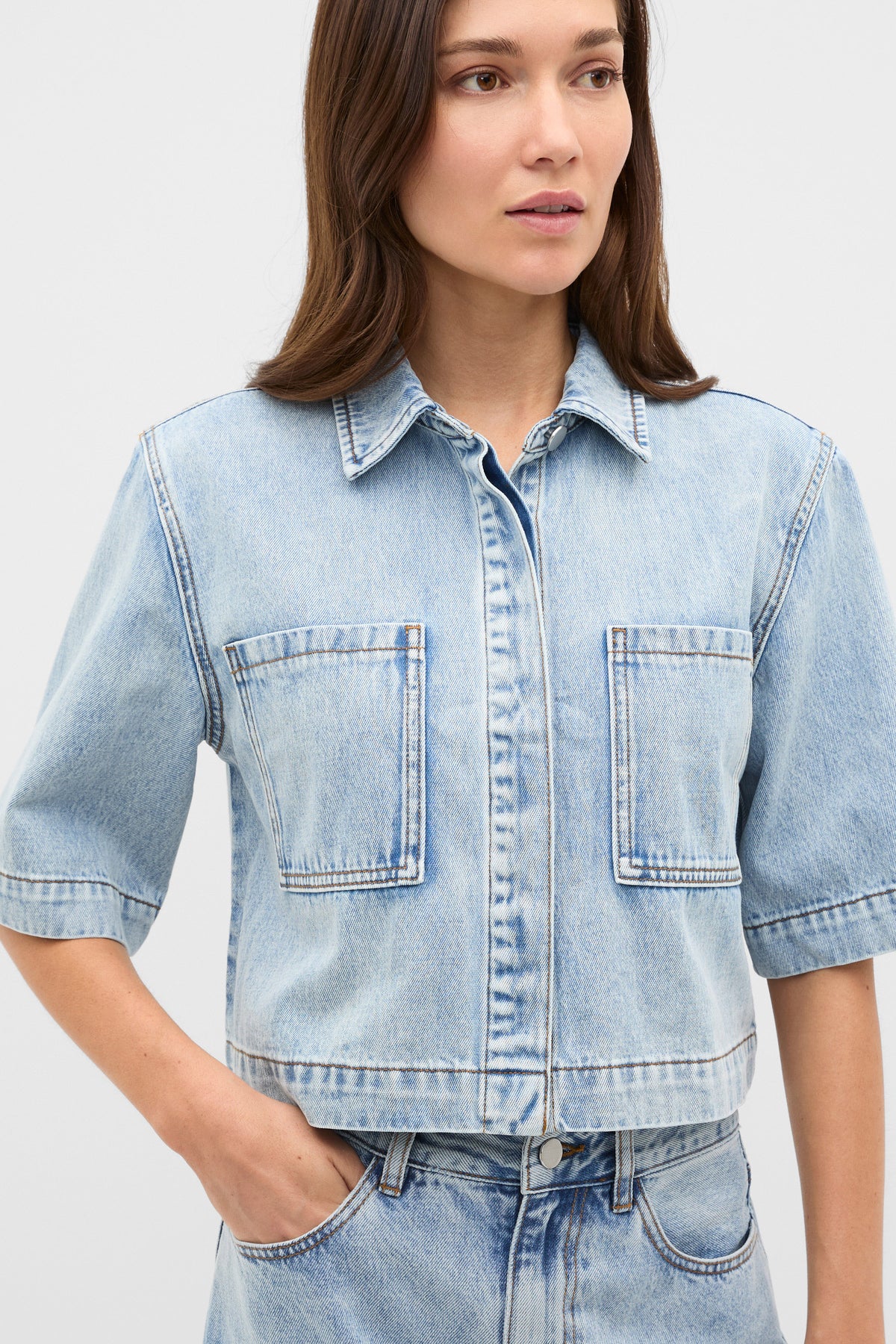 Denim Boxy Shirt