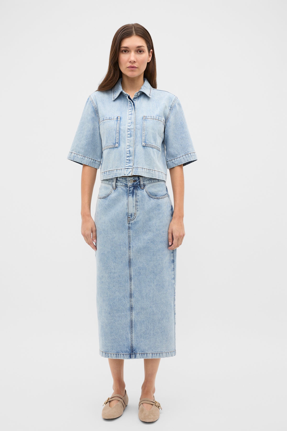 Denim Boxy Shirt