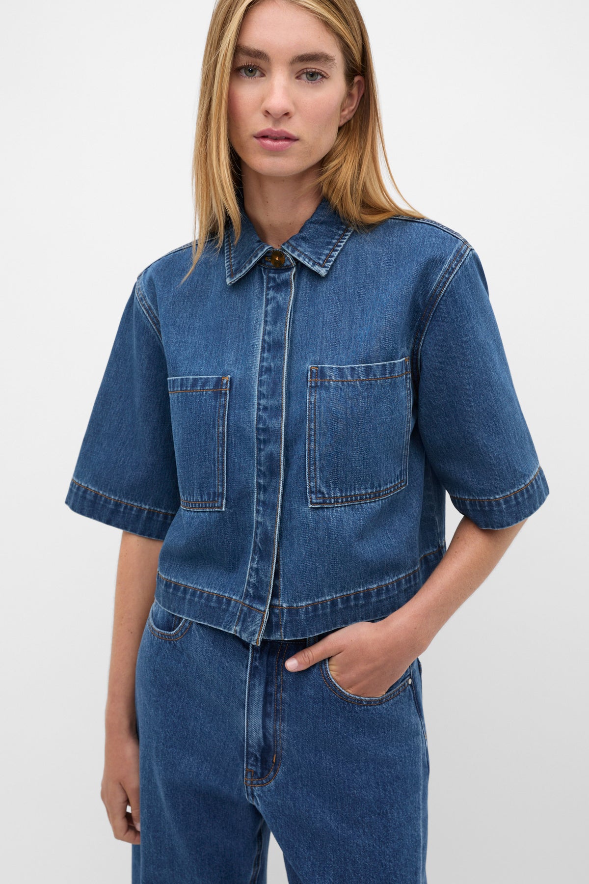 Denim Boxy Shirt