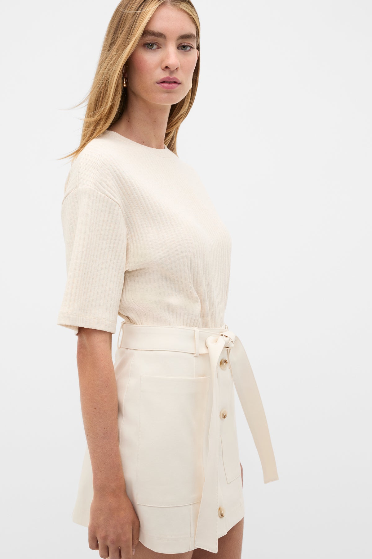 Cotton Rib Longline Tee