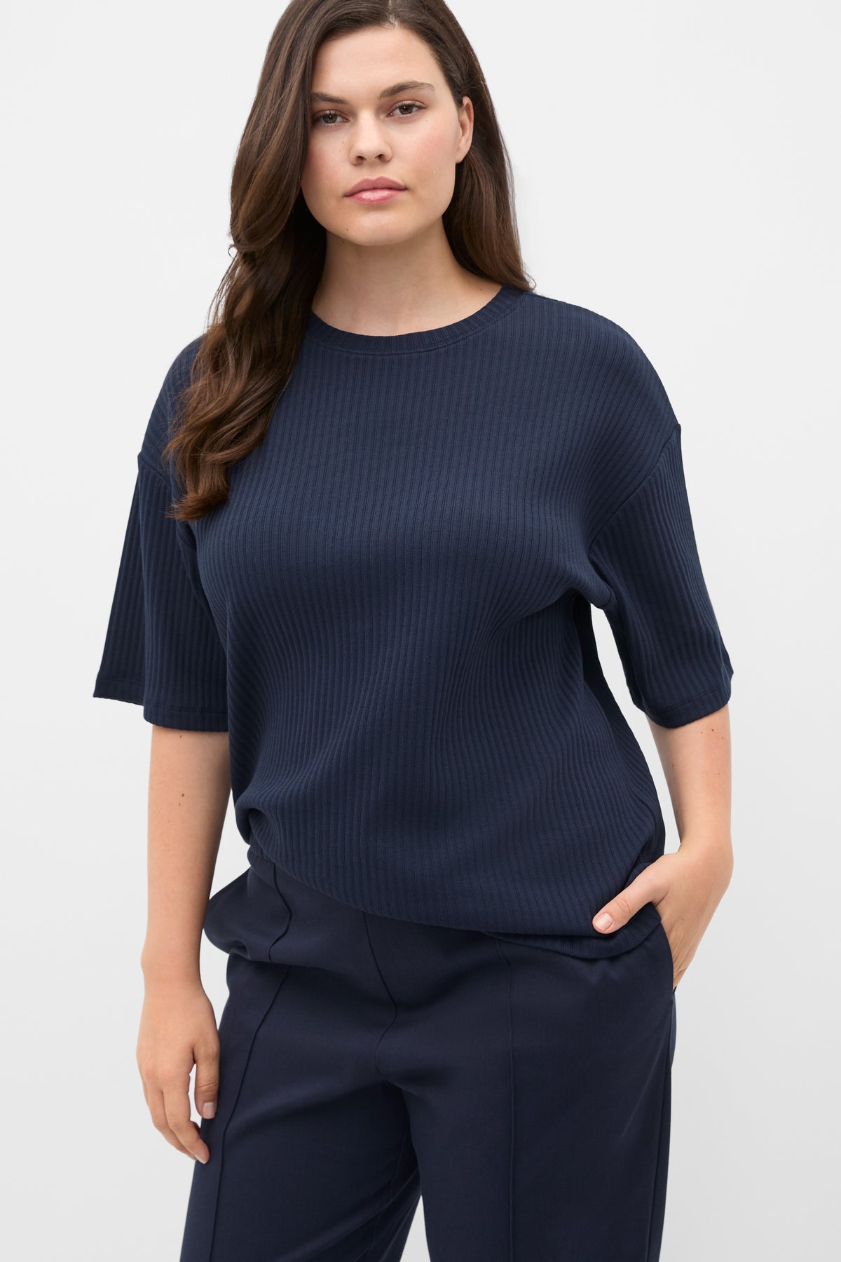 Cotton Rib Longline Tee