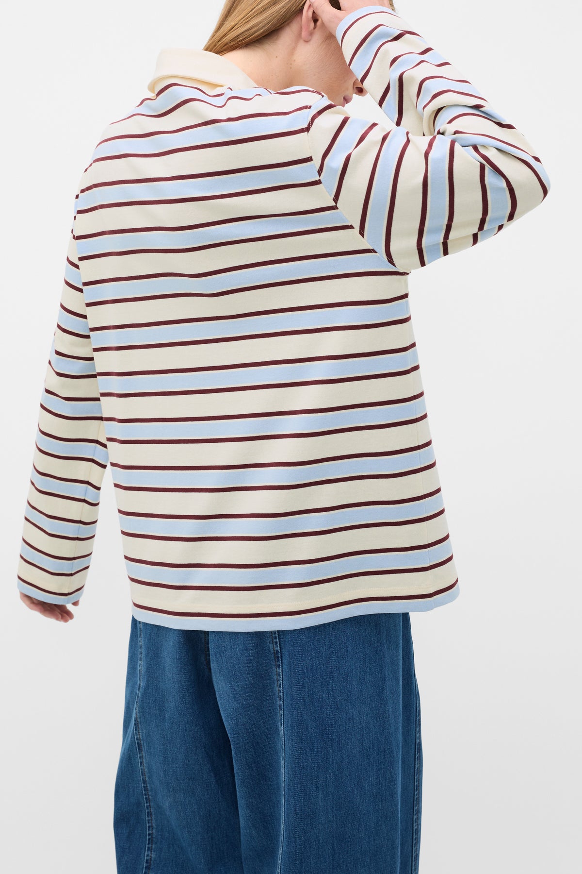 Relaxed Cotton Rugby Polo Top
