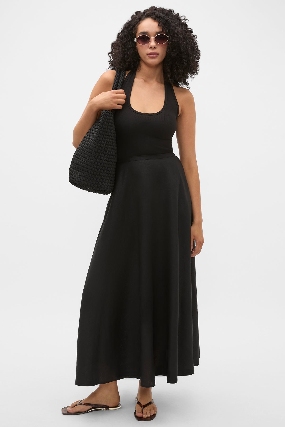 Halter Rib Scoop Neck Tank