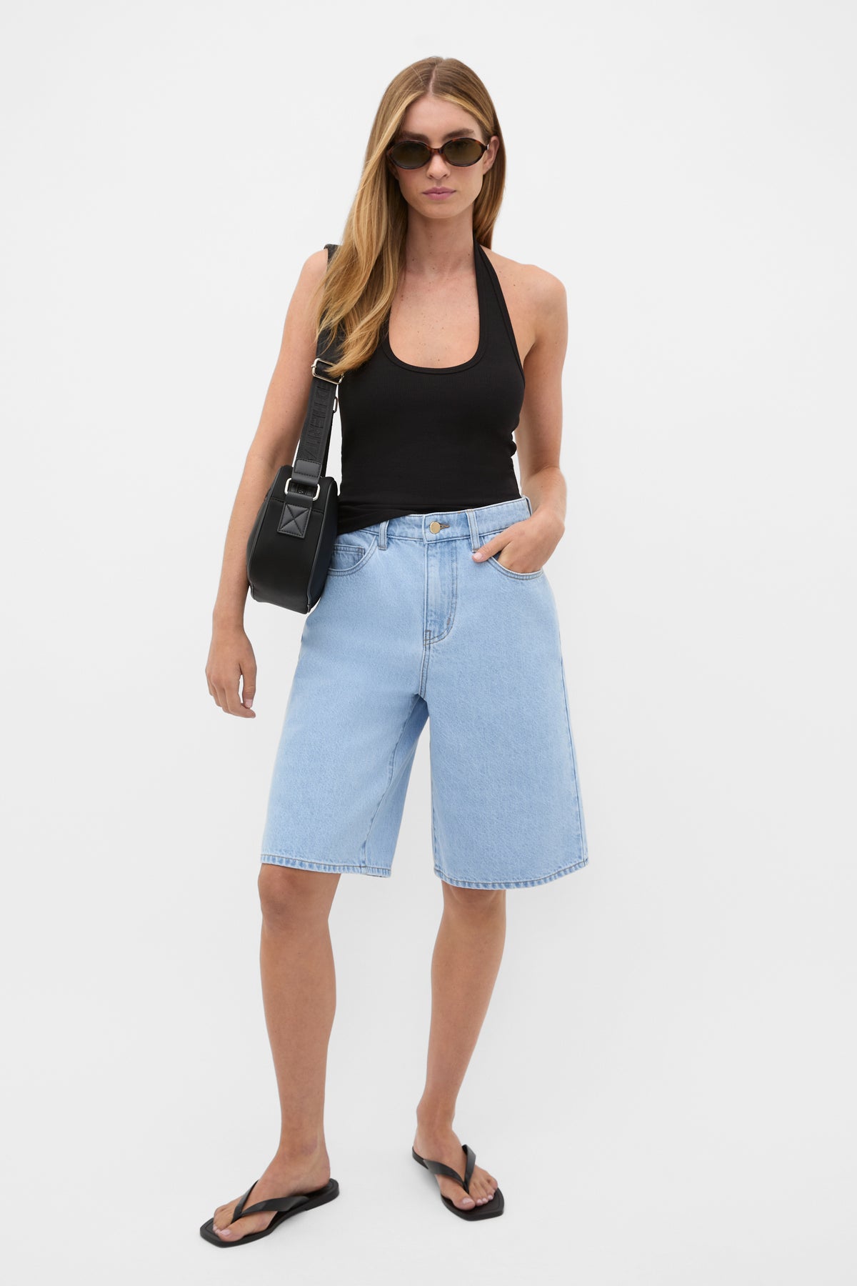 Halter Rib Scoop Neck Tank