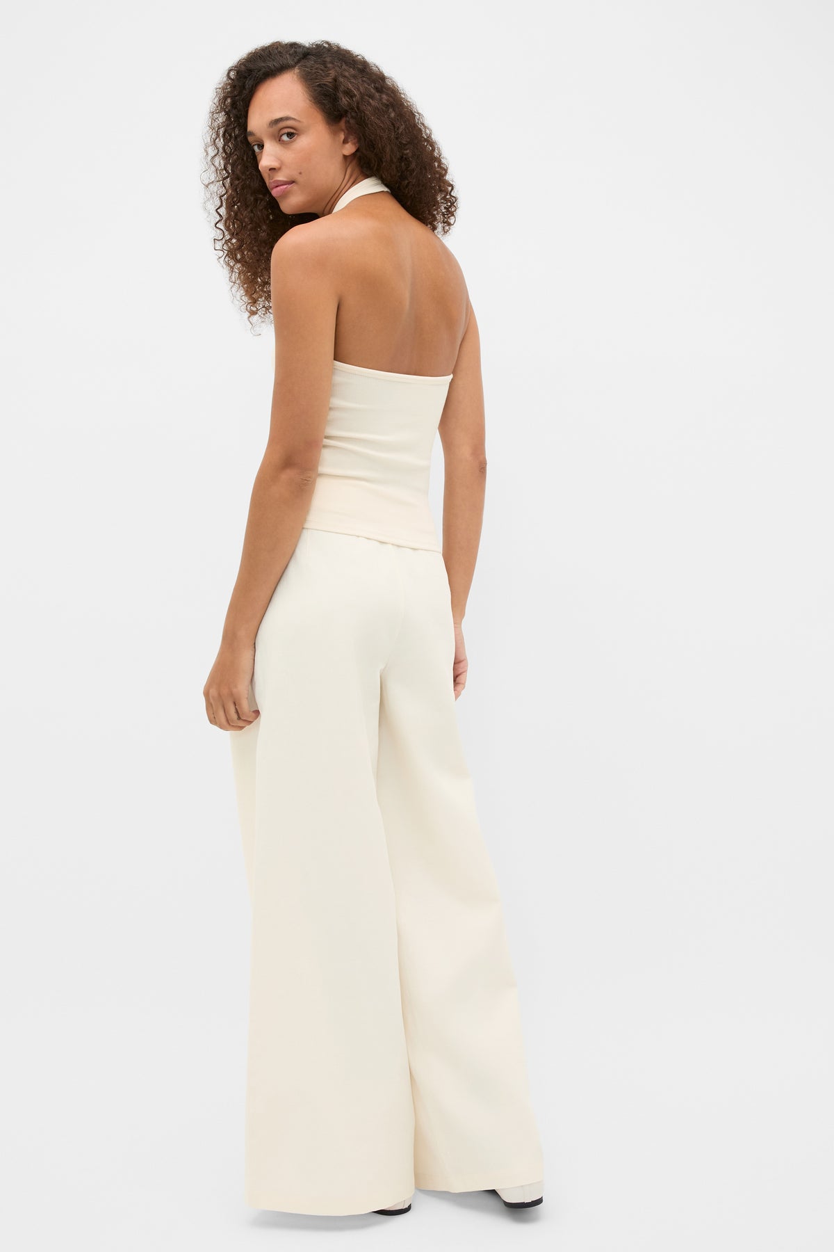 Halter Rib Scoop Neck Tank
