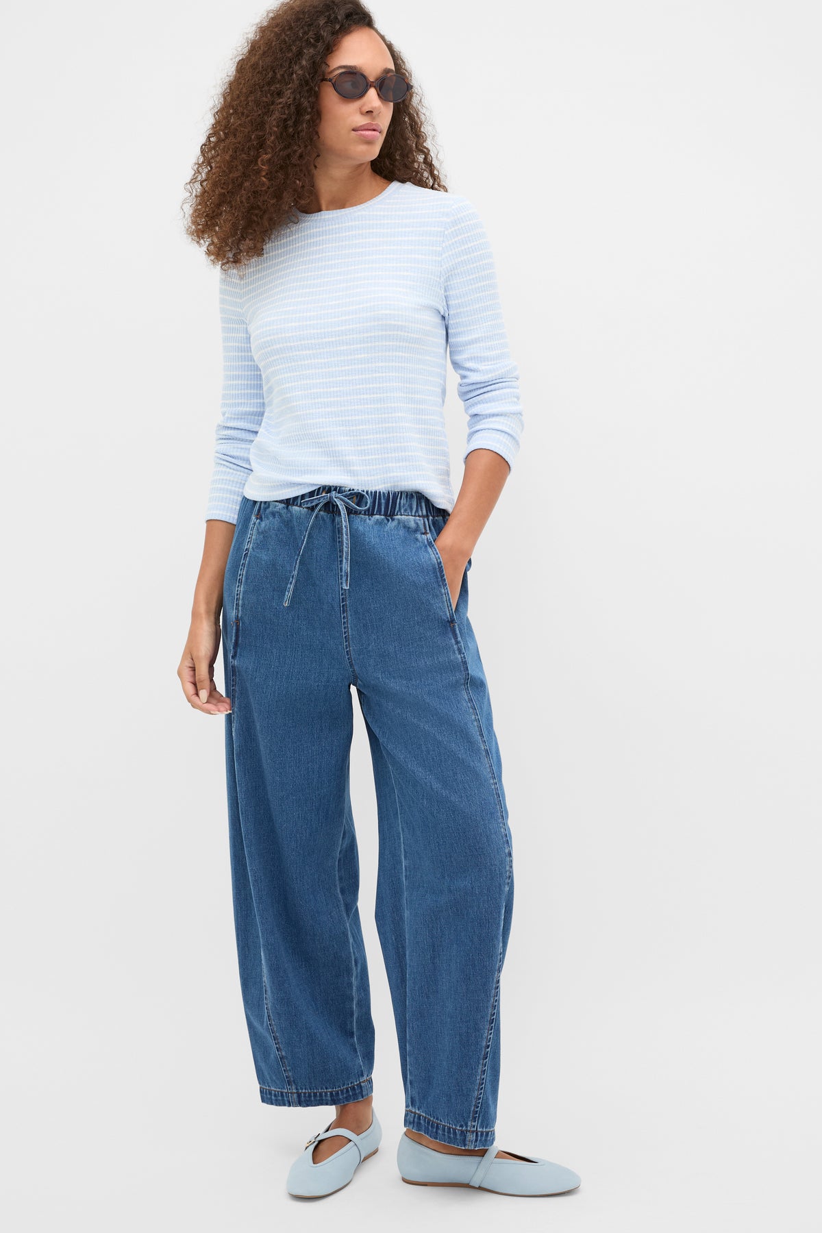 Self Stripe Textured Top