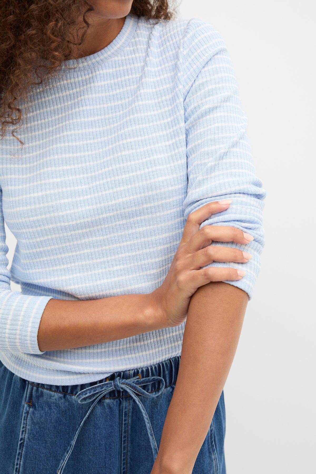 Self Stripe Textured Top