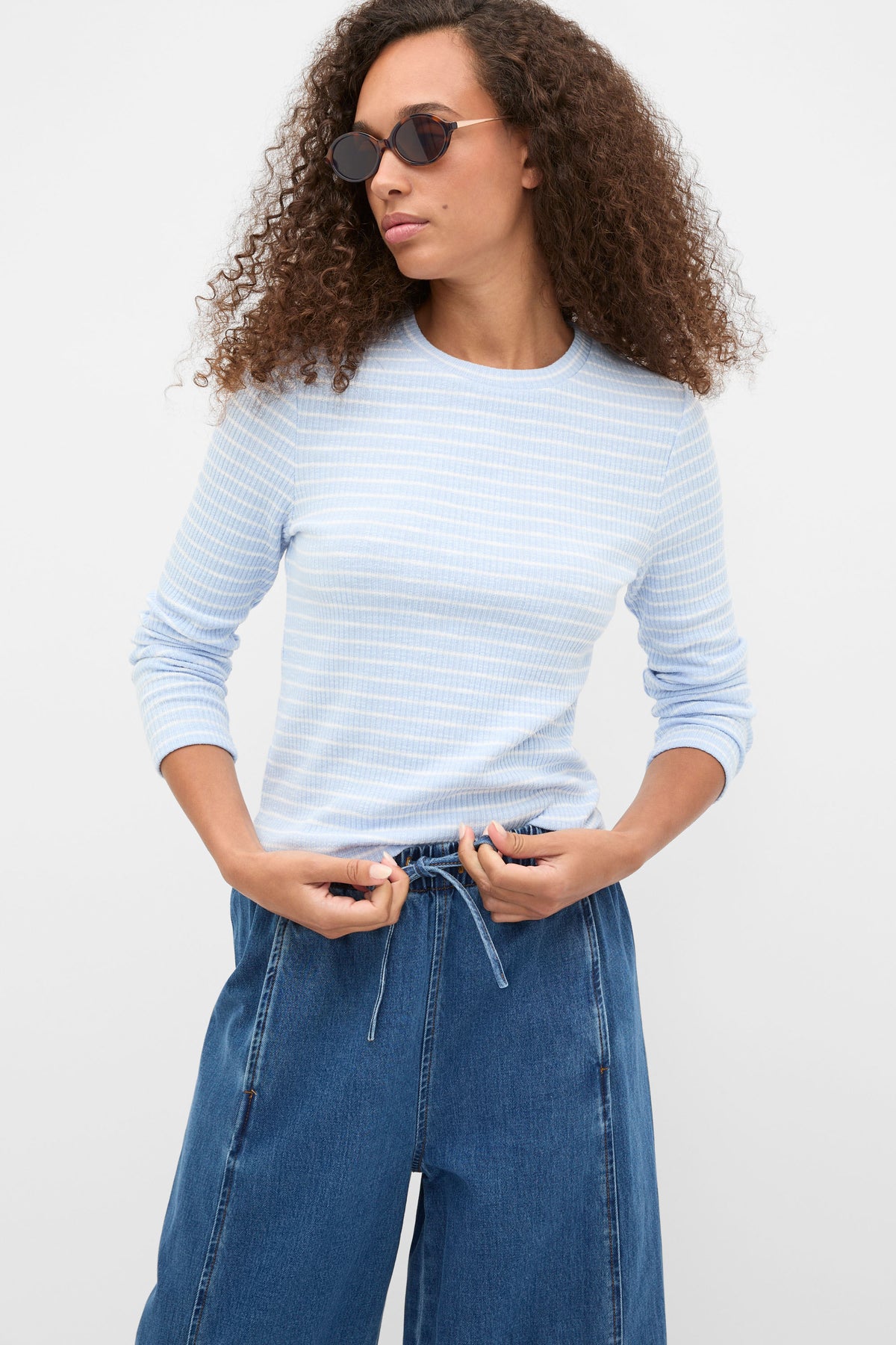 Self Stripe Textured Top
