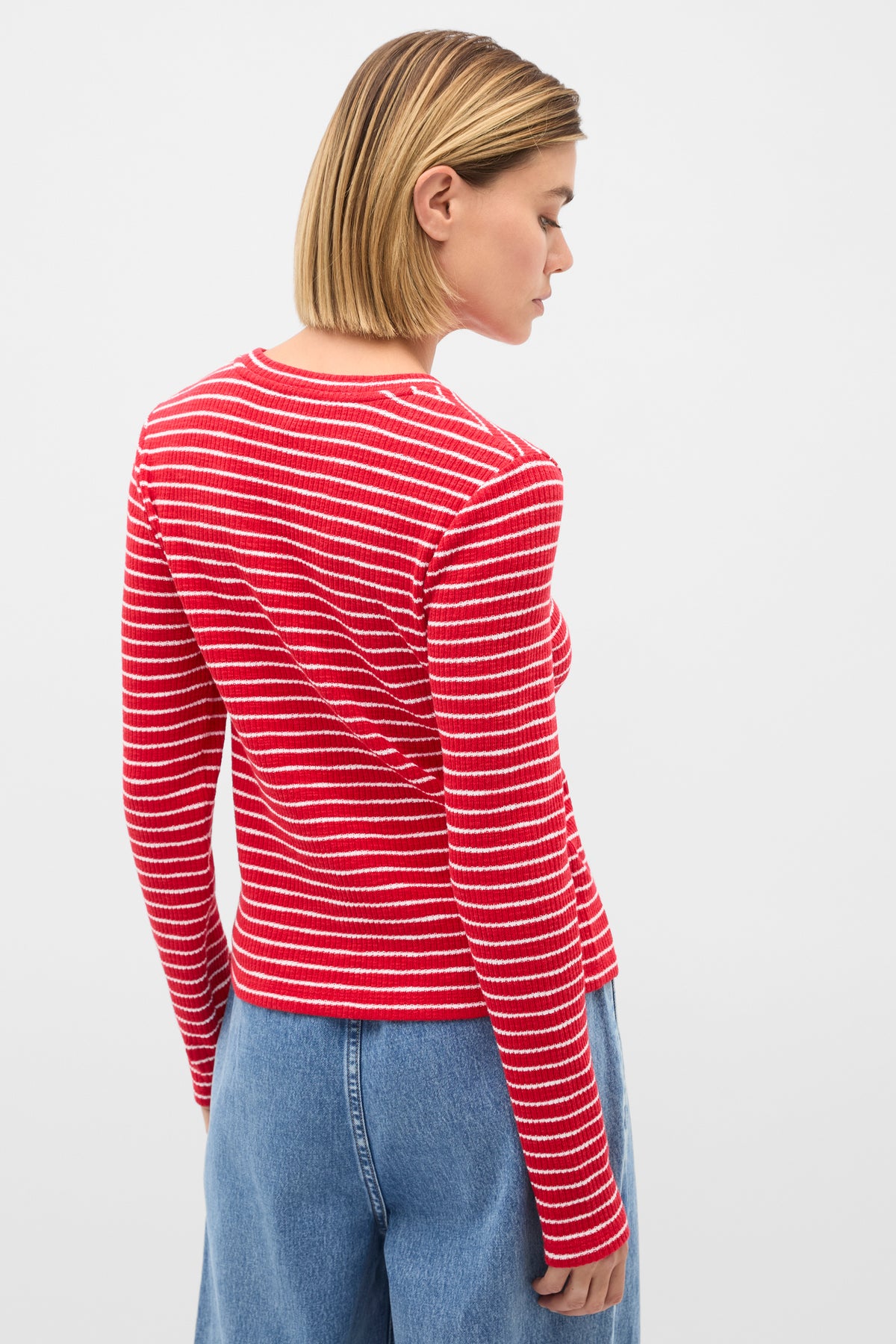 Self Stripe Textured Top