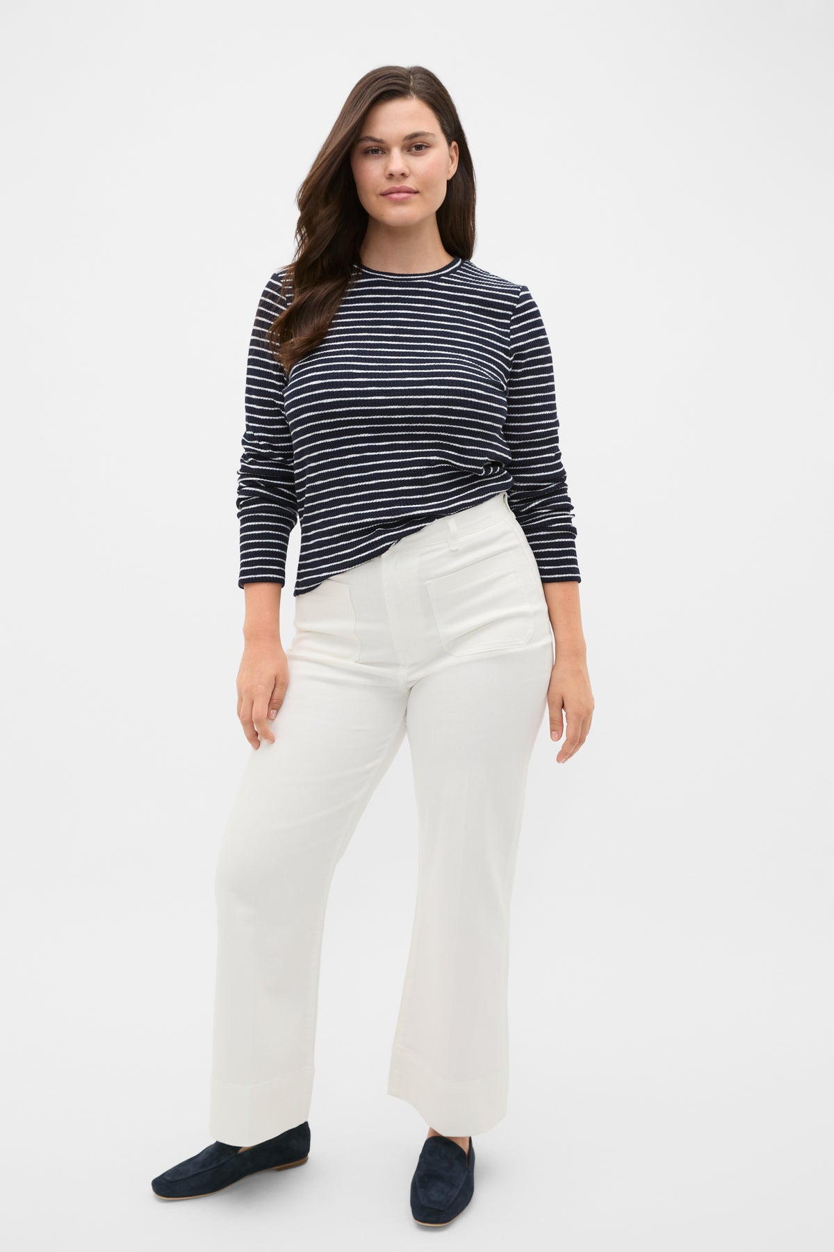 Self Stripe Textured Top
