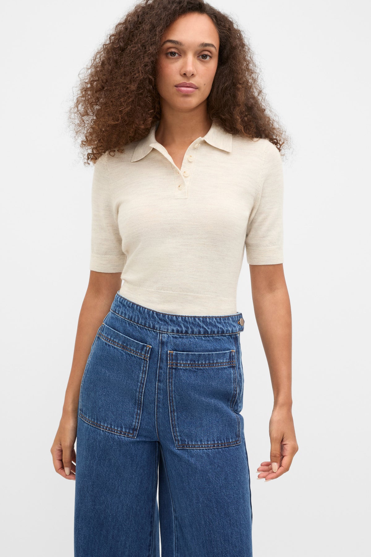 Australian Merino Knit Polo Top