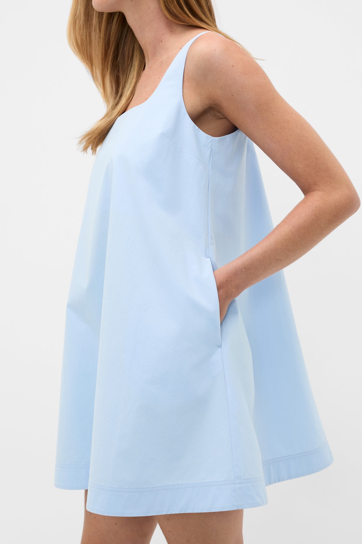Poplin Shift Mini Dress
