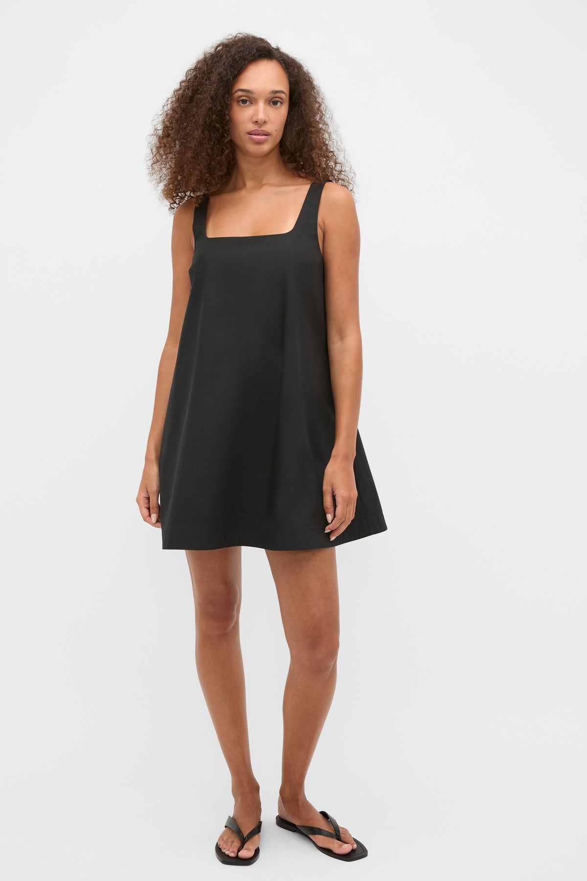 Poplin Shift Mini Dress