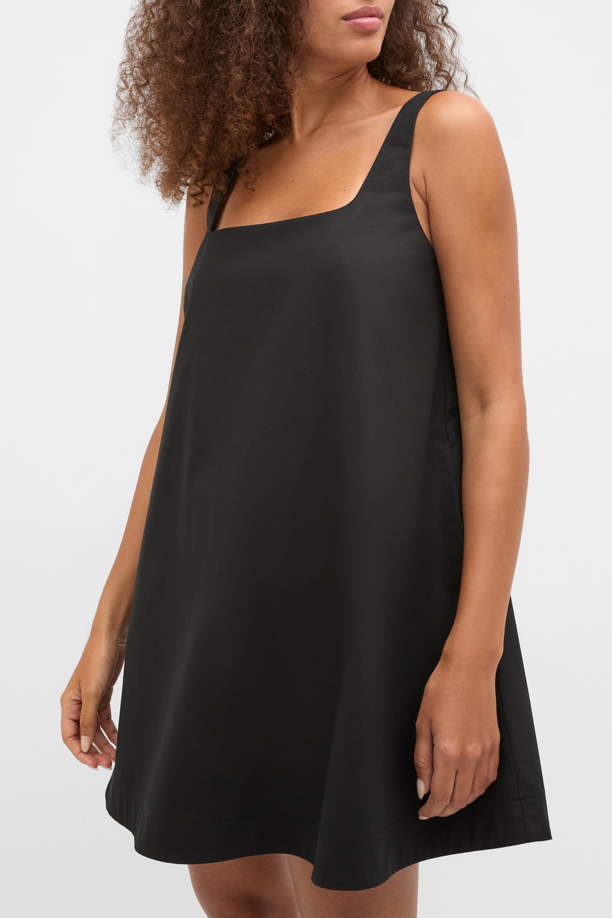Poplin Shift Mini Dress