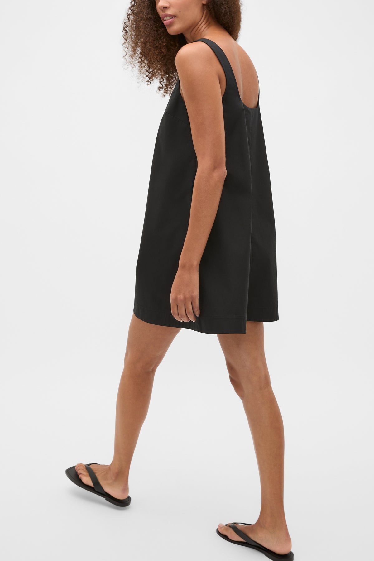 Poplin Shift Mini Dress