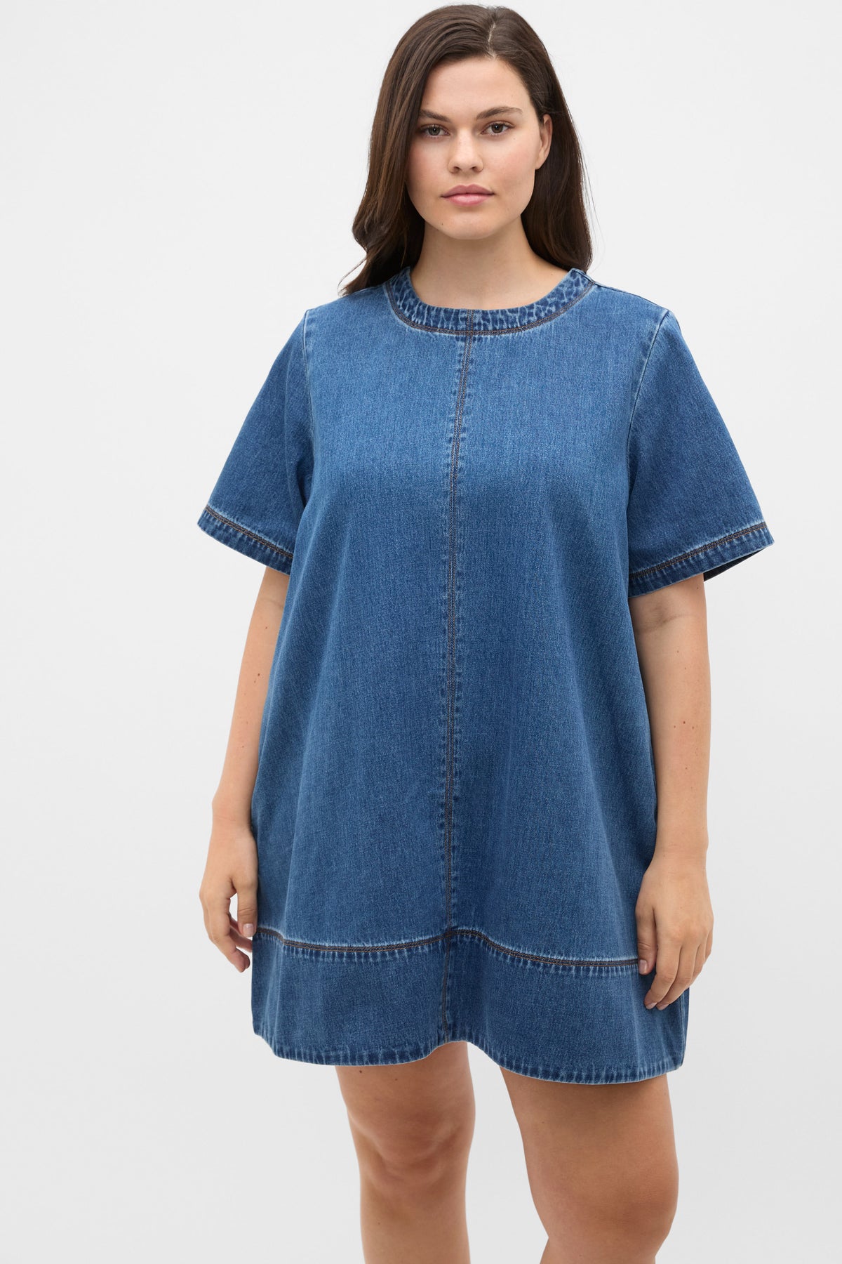 Denim Swing Mini Dress