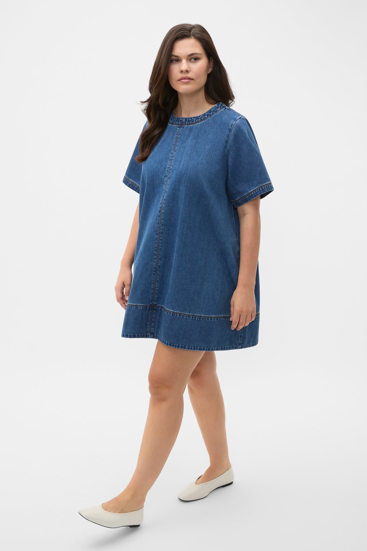 Denim Swing Mini Dress