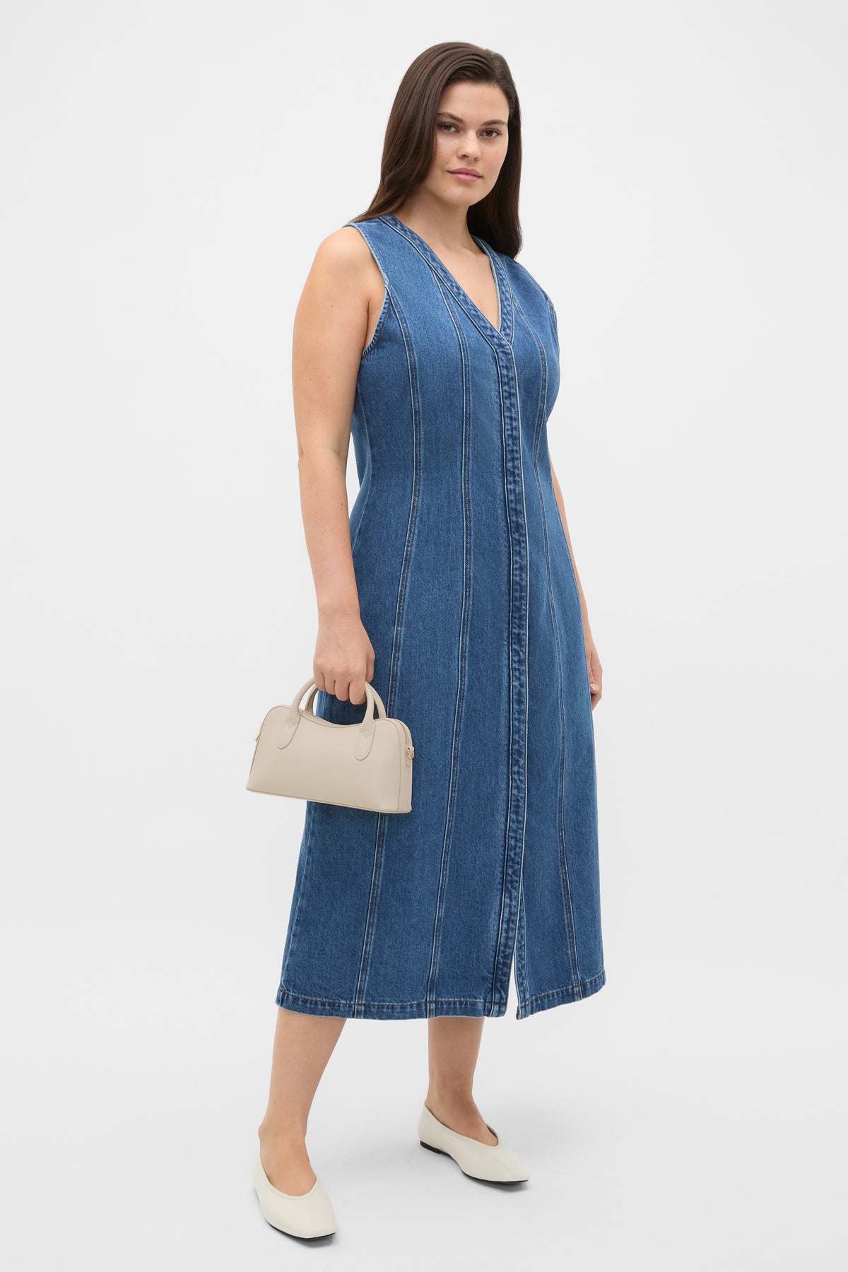 Denim Aline Midi Dress