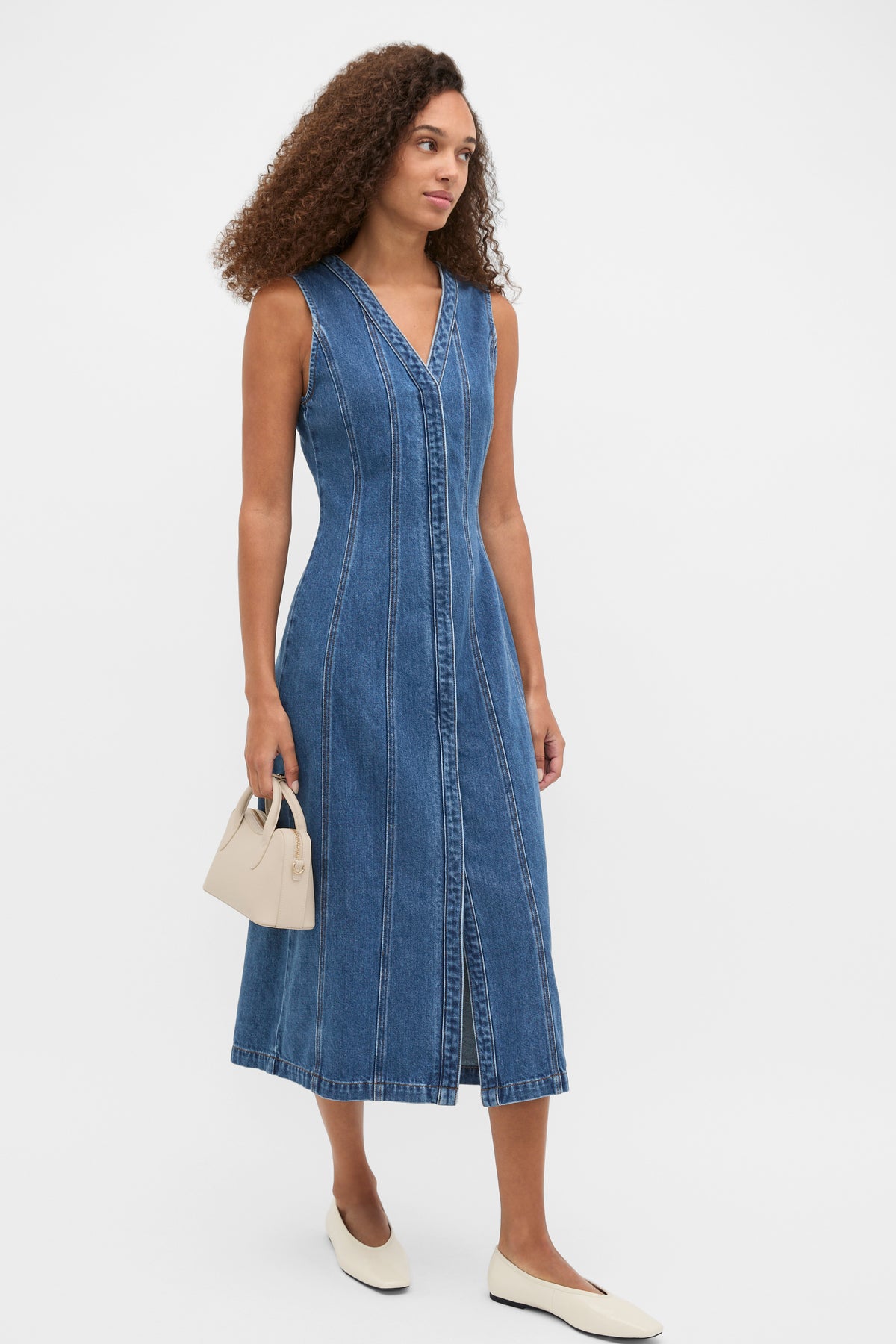 Denim Aline Midi Dress