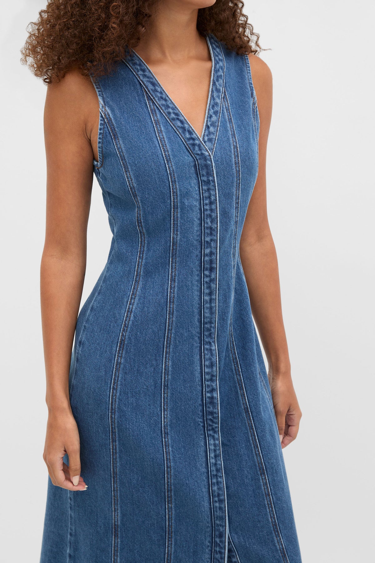 Denim Aline Midi Dress