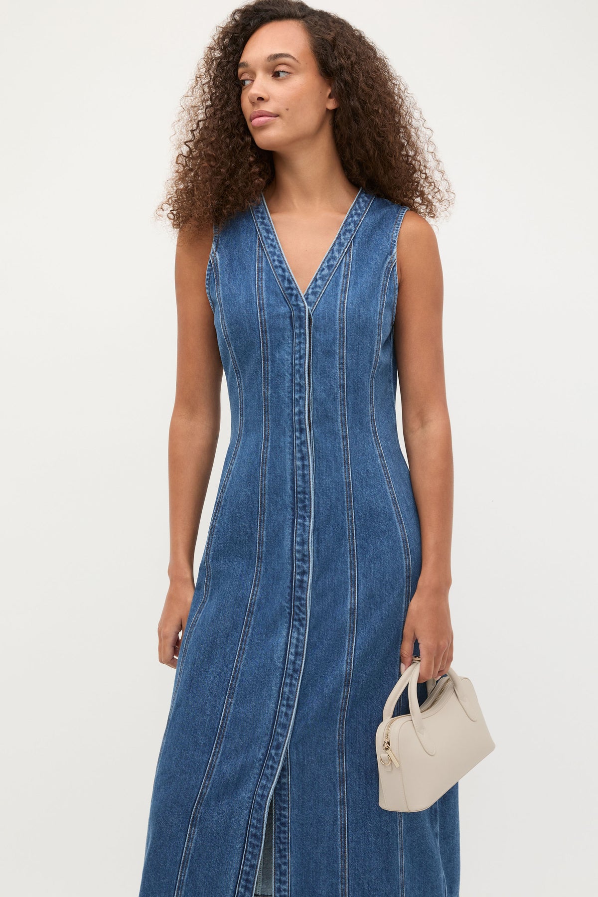 Denim Aline Midi Dress