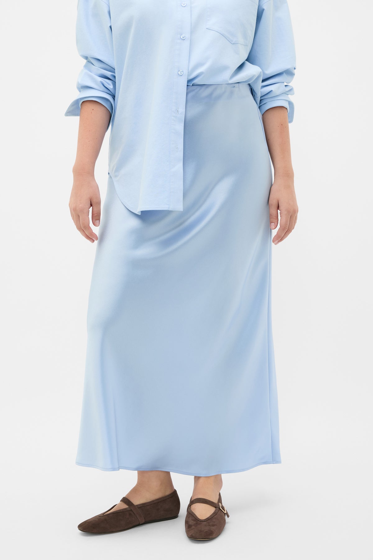 Satin Maxi Bias Skirt