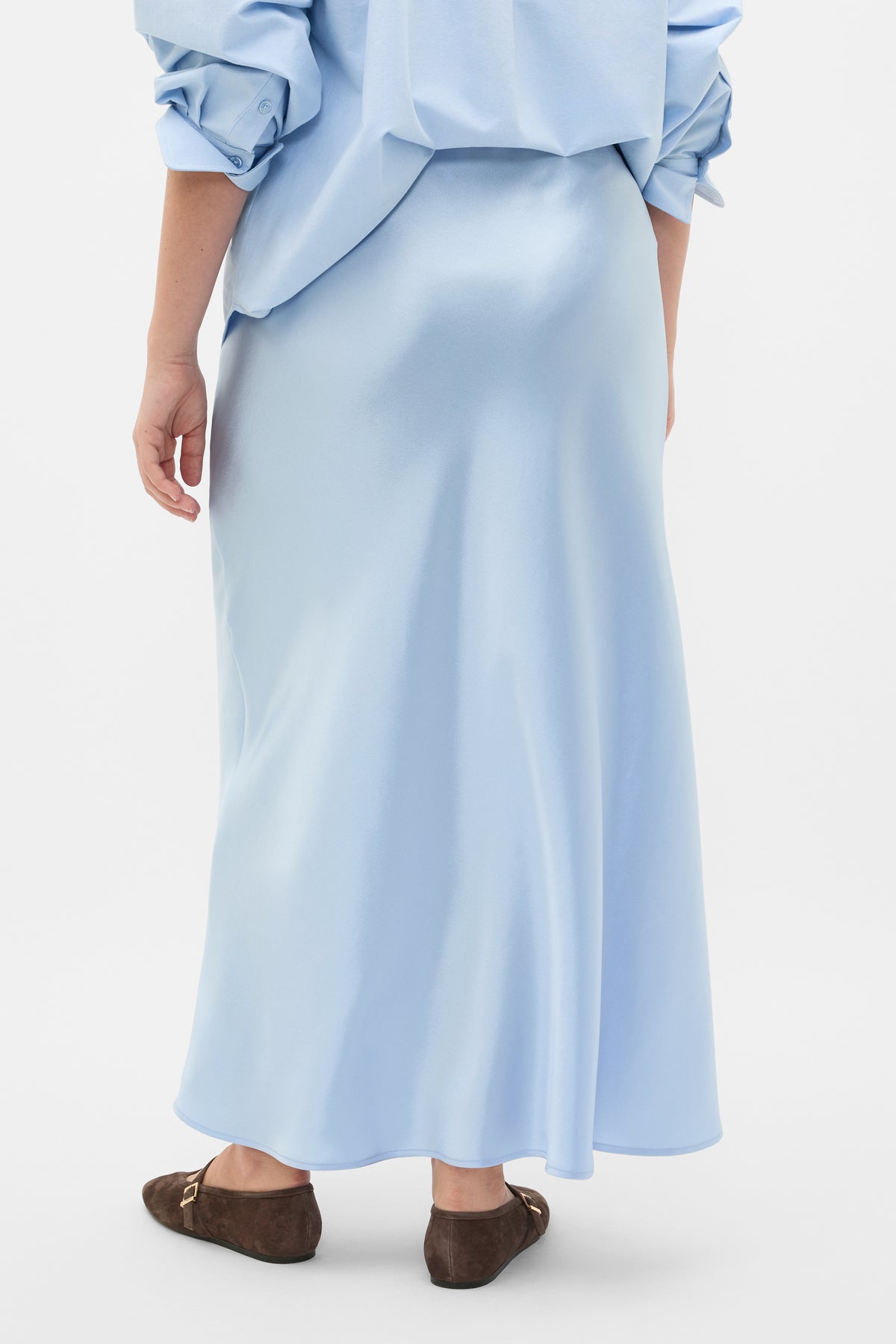 Satin Maxi Bias Skirt