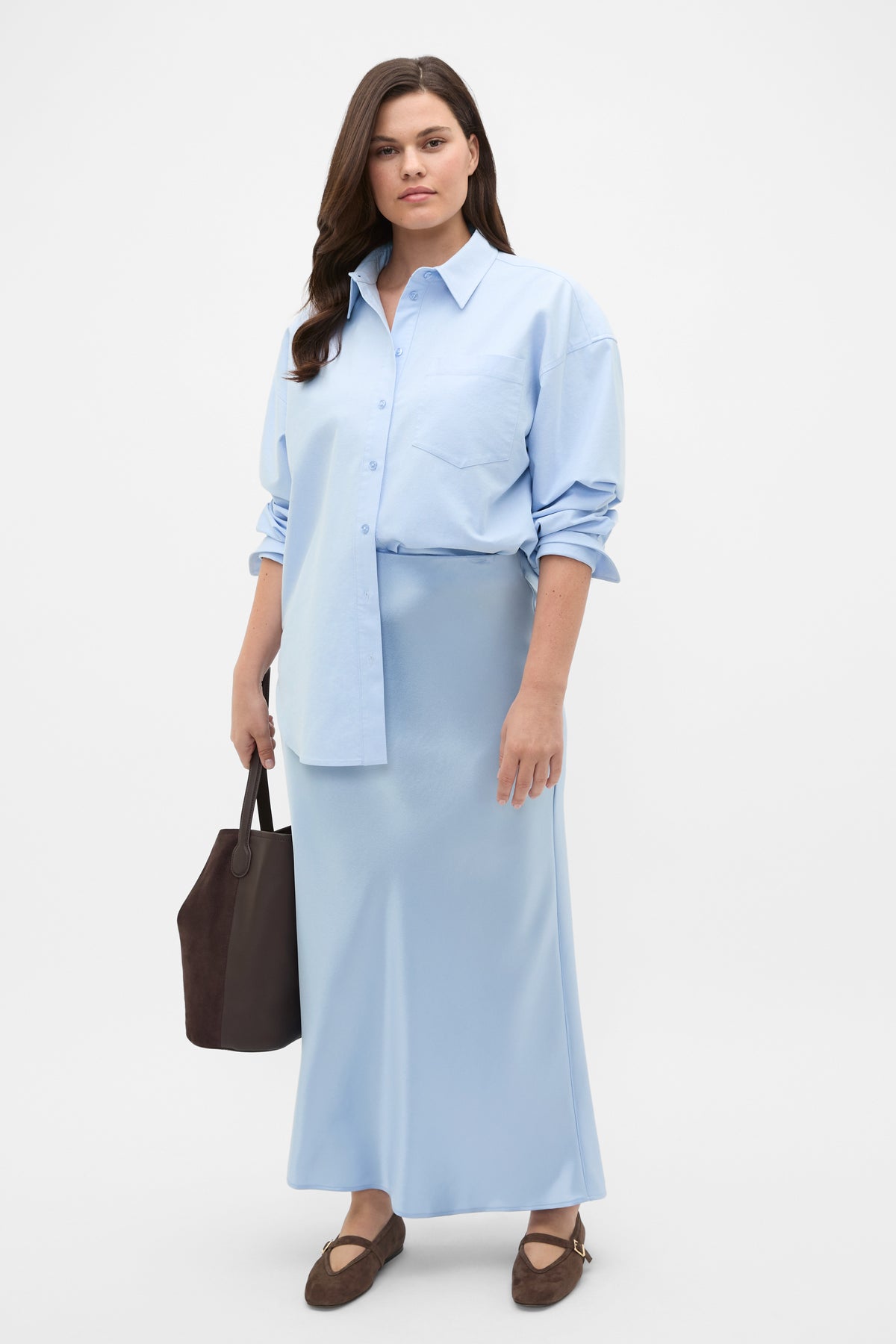 Satin Maxi Bias Skirt