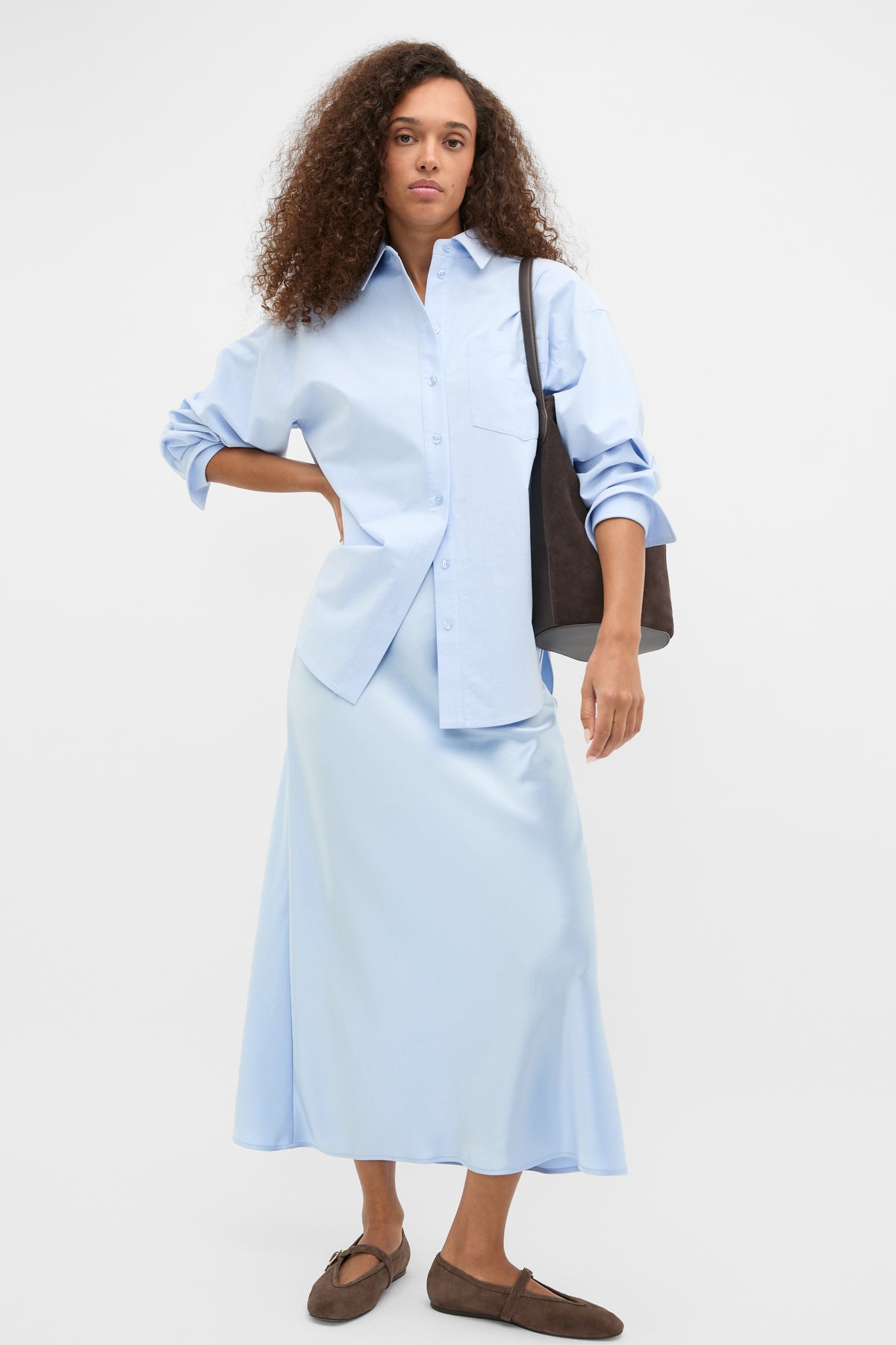 Satin Maxi Bias Skirt