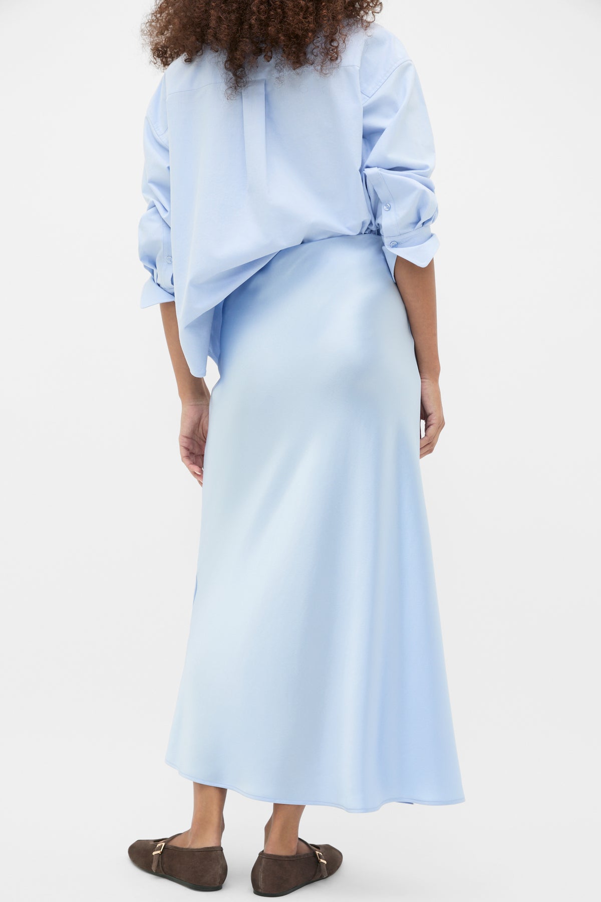 Satin Maxi Bias Skirt
