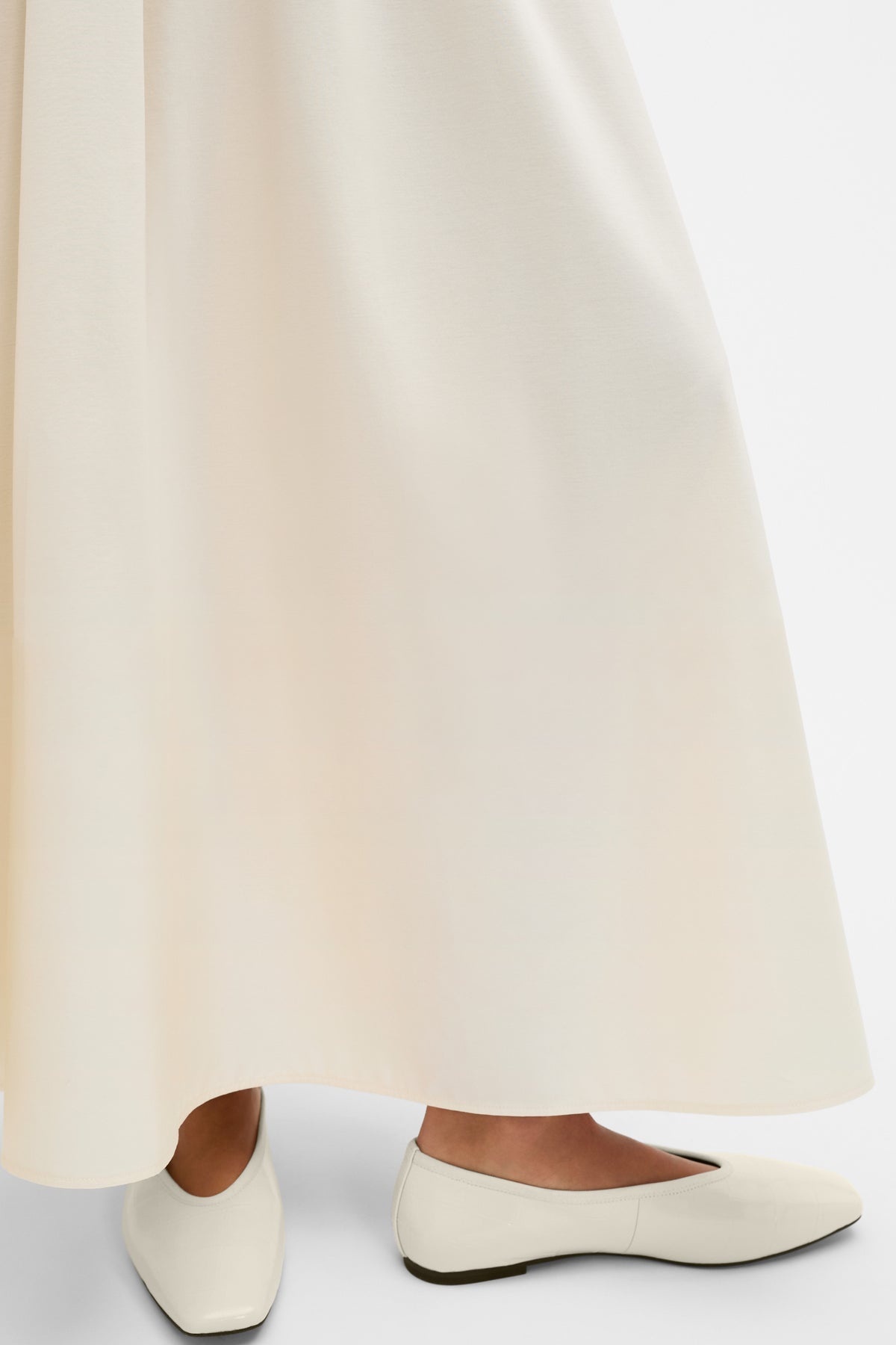 Jersey Spliced Midi Skirt