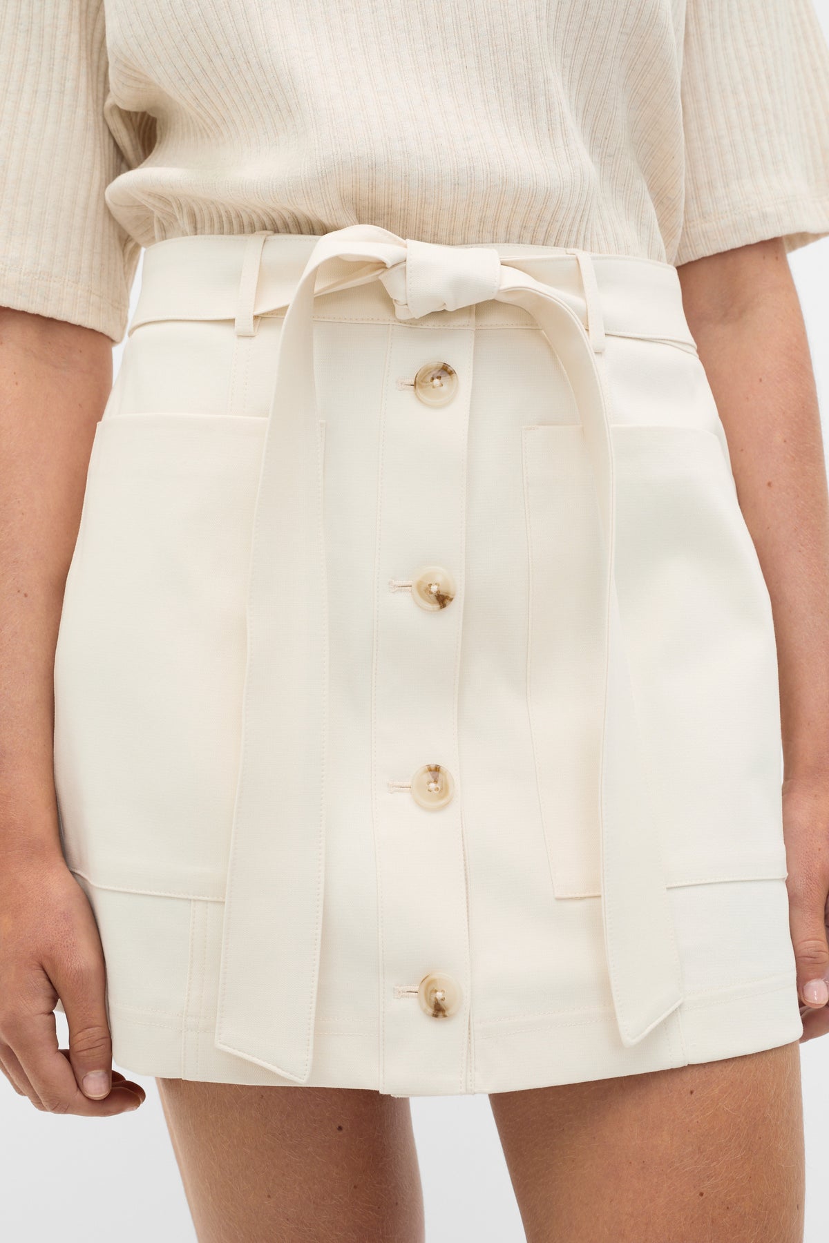 Belted Pocket Mini Skirt