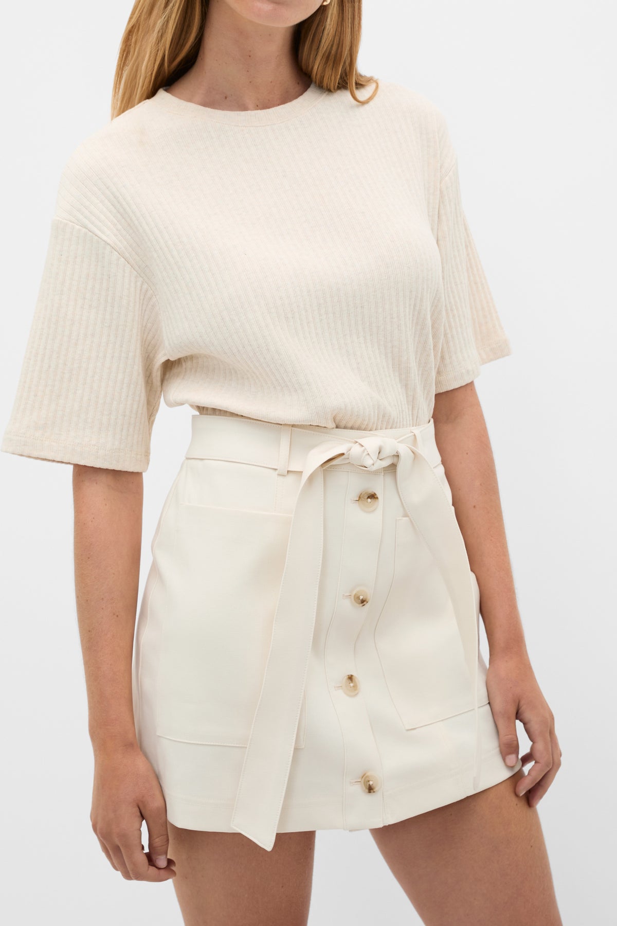 Belted Pocket Mini Skirt