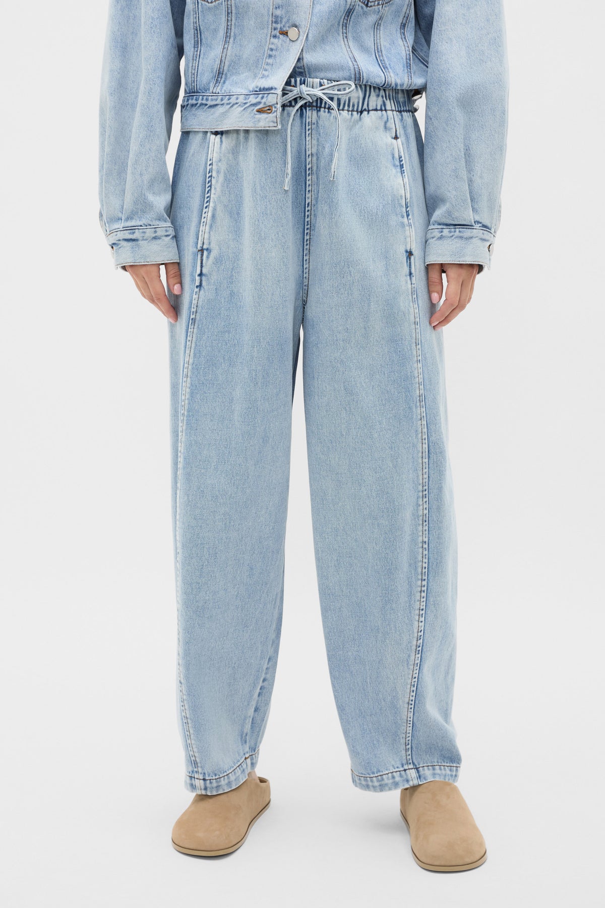 Denim Barrel Leg Jogger