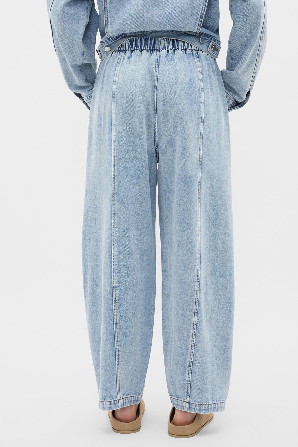 Denim Barrel Leg Jogger