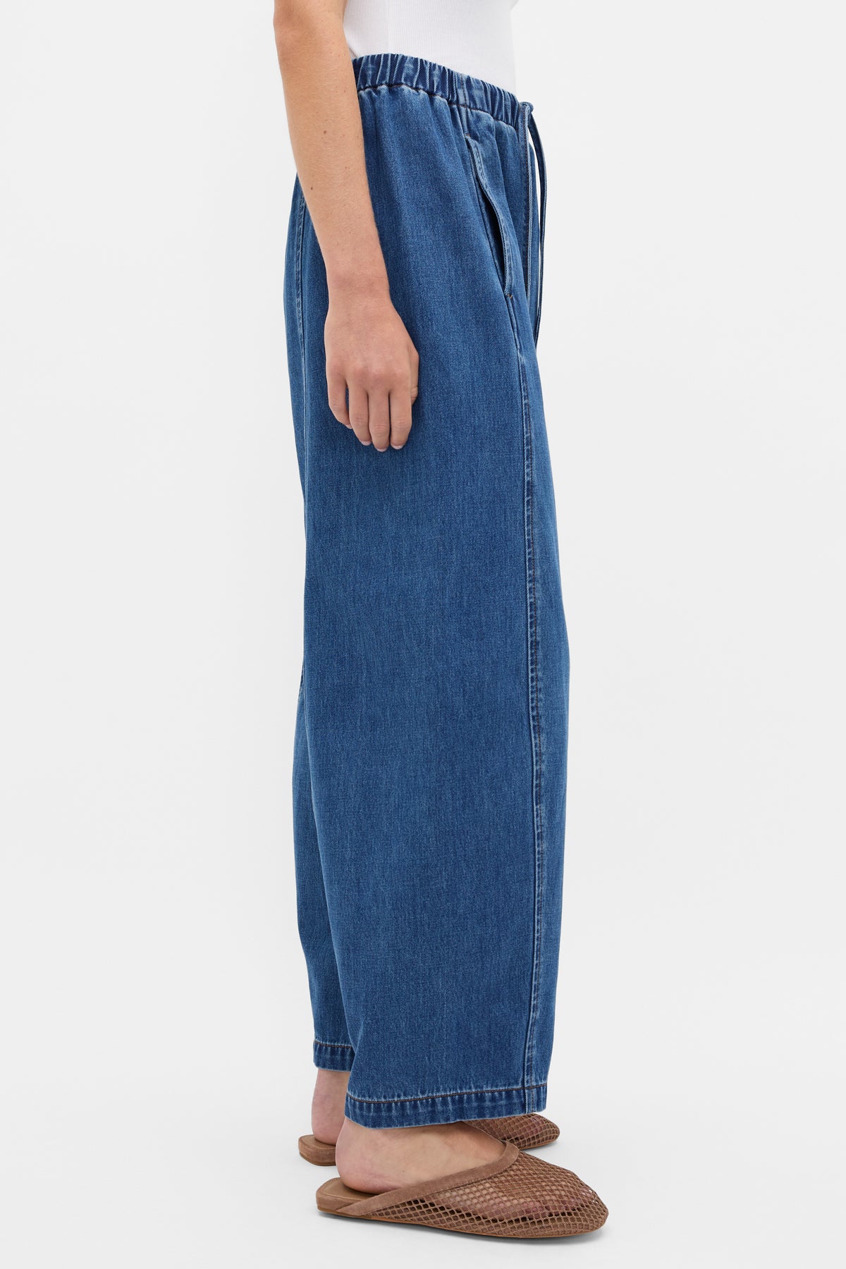 Denim Barrel Leg Jogger