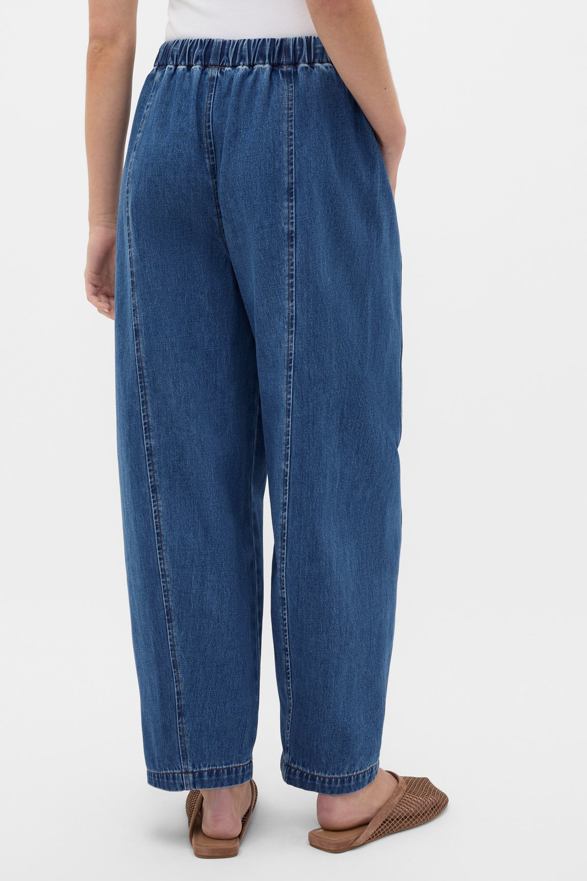 Denim Barrel Leg Jogger
