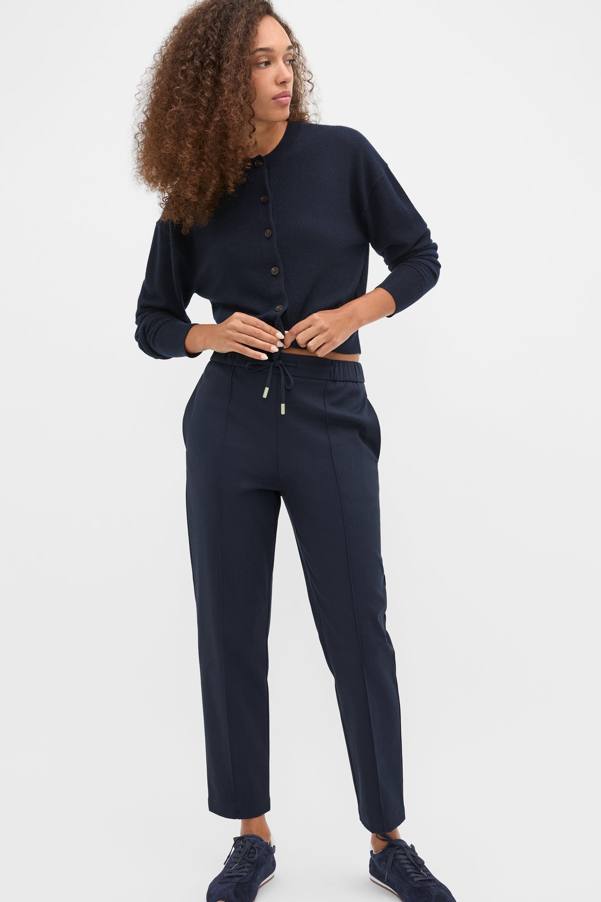 Pintuck Tapered Pant